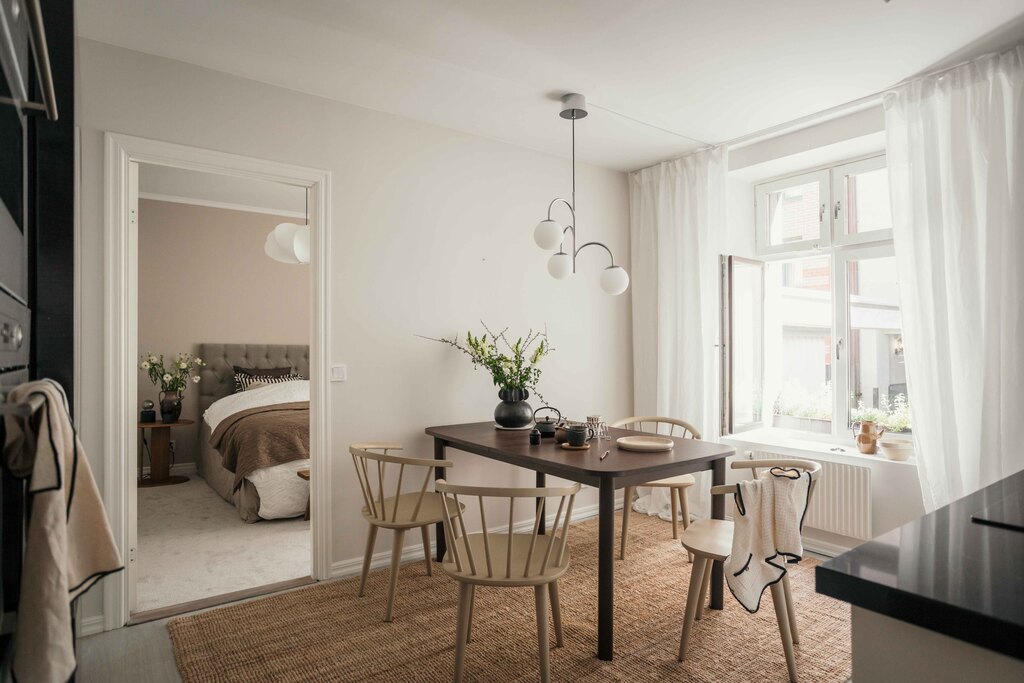 cuisine gris clair et noire avec espace salle à manger décoration scandinave cuisine gris clair et noire avec espace salle à manger décoration scandinave