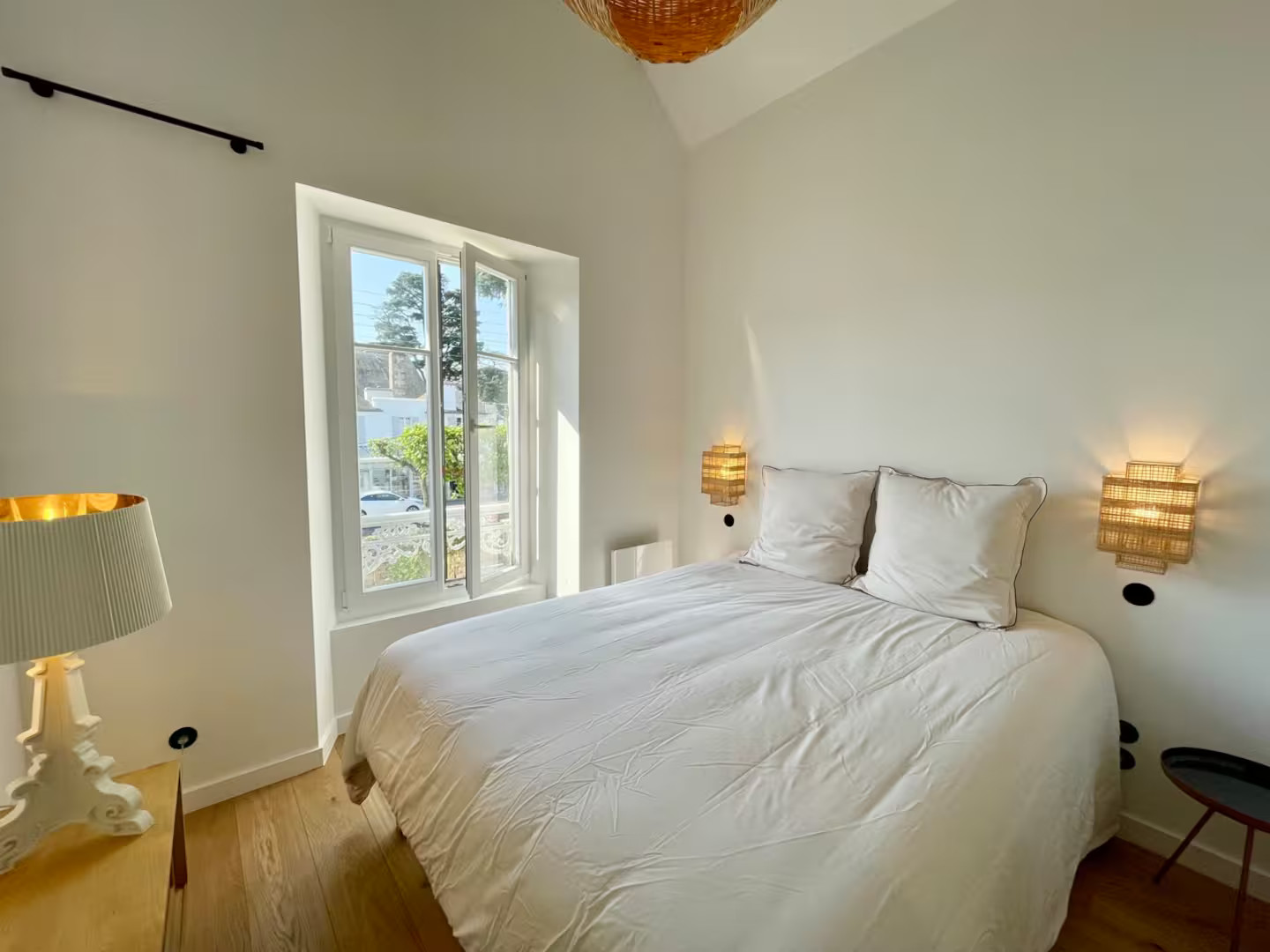 chambre décoration contemporaine maison typique à Carnac Bretagne Les Oiselières
