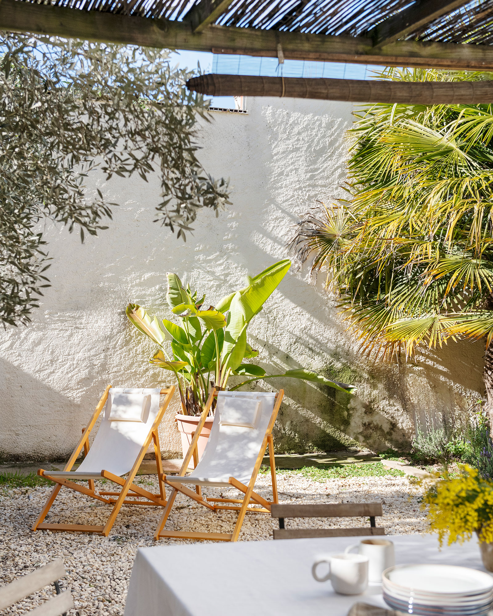 patio avec pergola maison de village catalane Casa Maltesa patio avec pergola maison de village catalane Casa Maltesa