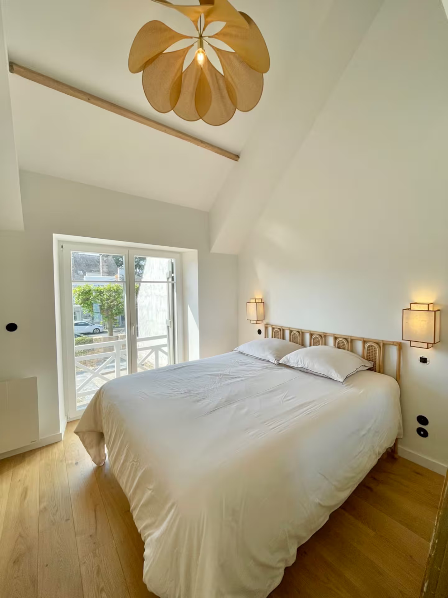 chambre décoration contemporaine maison typique à Carnac Bretagne Les Oiselières