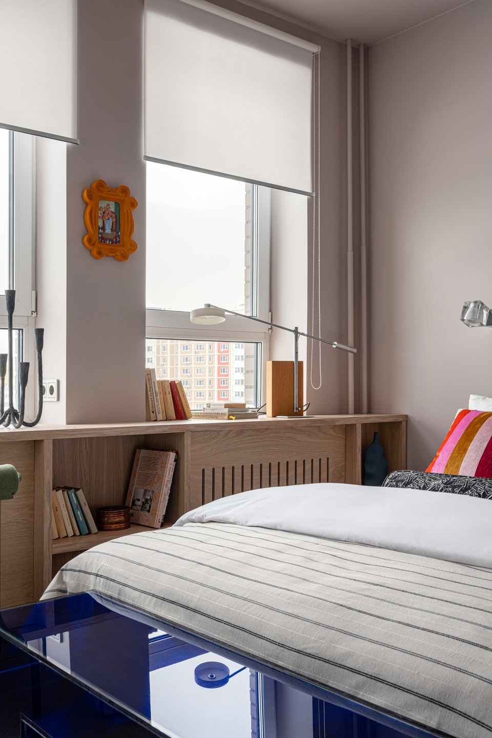 chambre contemporaine murs rose