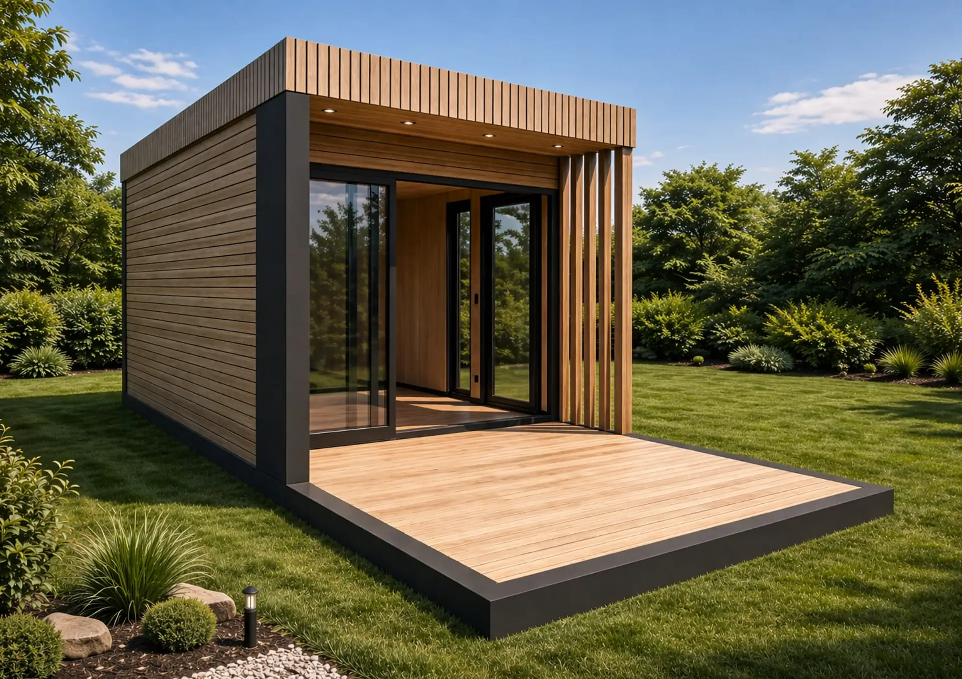 mini maison bois DESEO by BCM 18m2