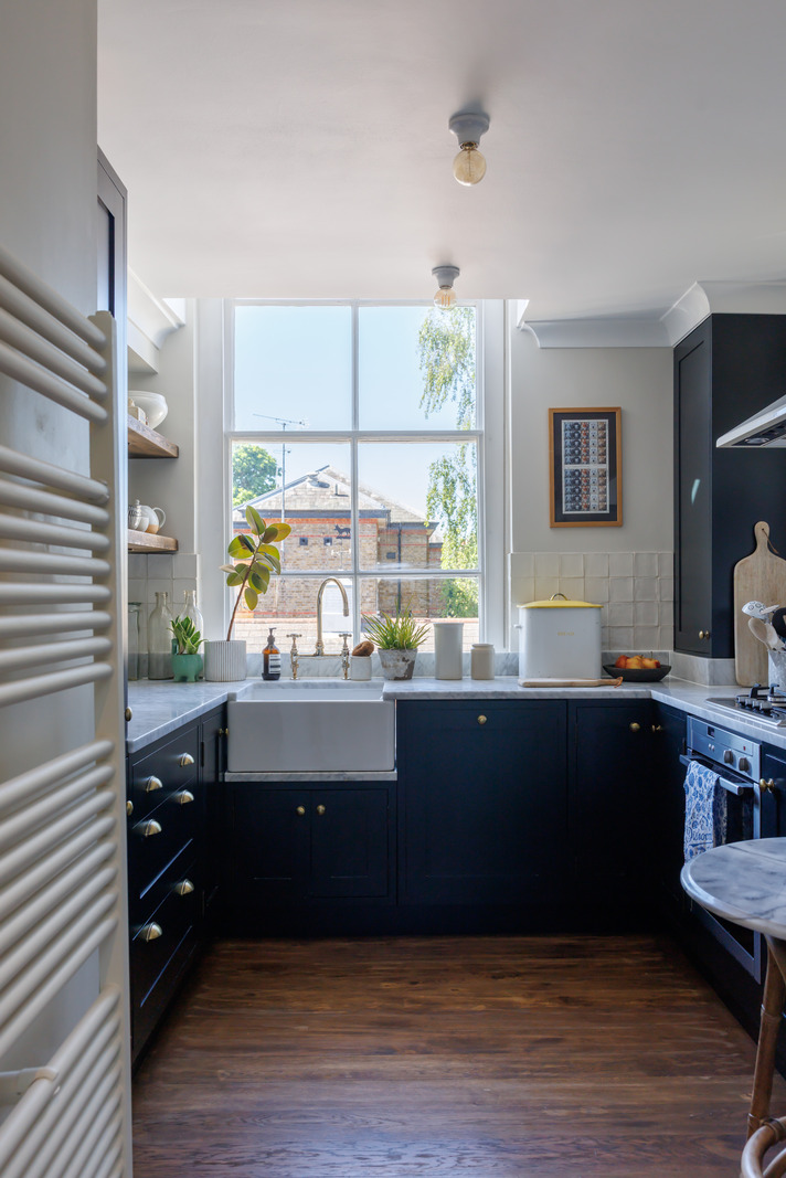 cuisine shaker bleue