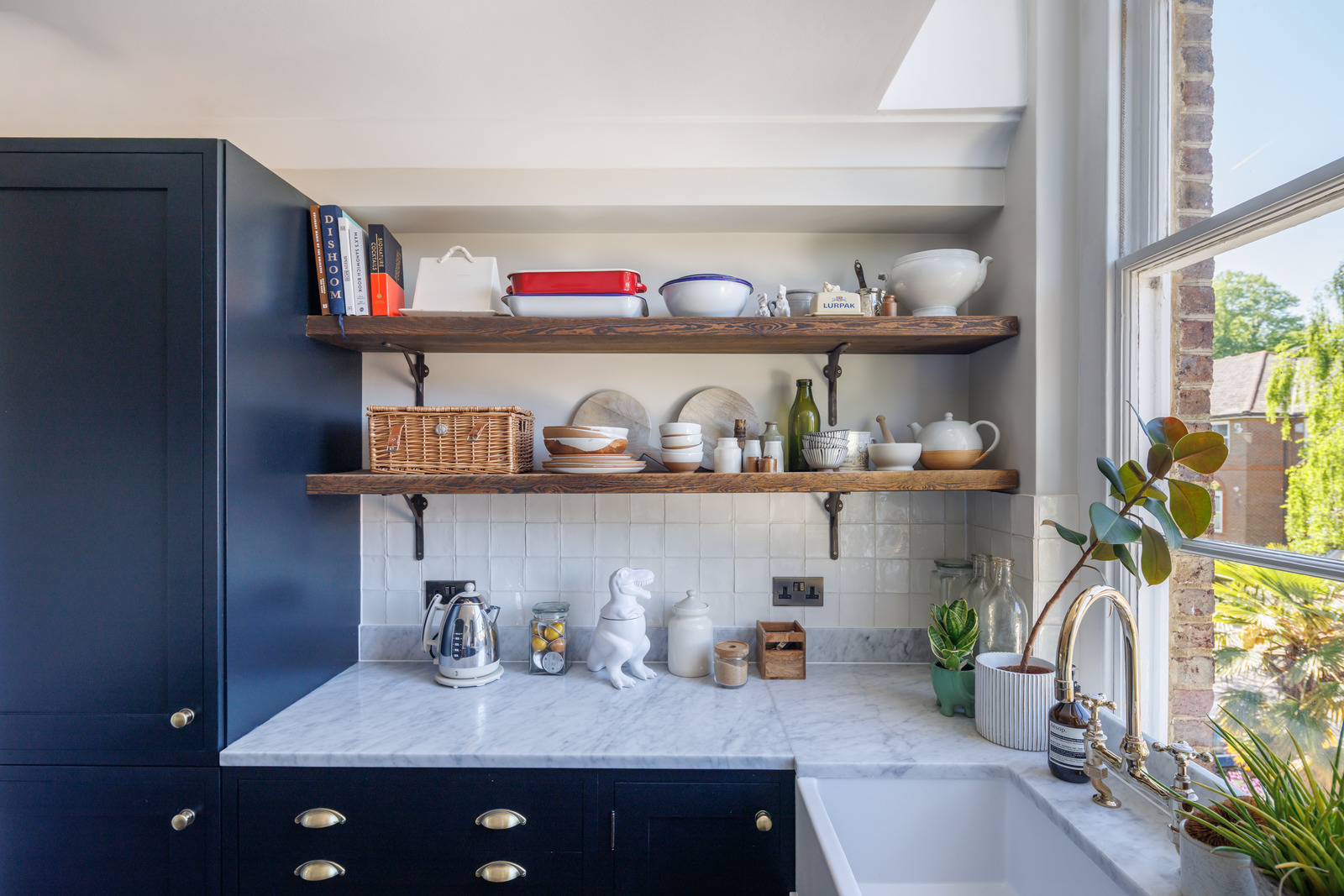 cuisine shaker bleue
