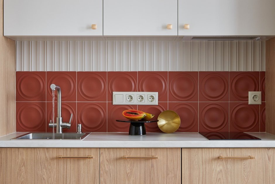 petite cuisine ouverte décoration contemporaine studio 36m2