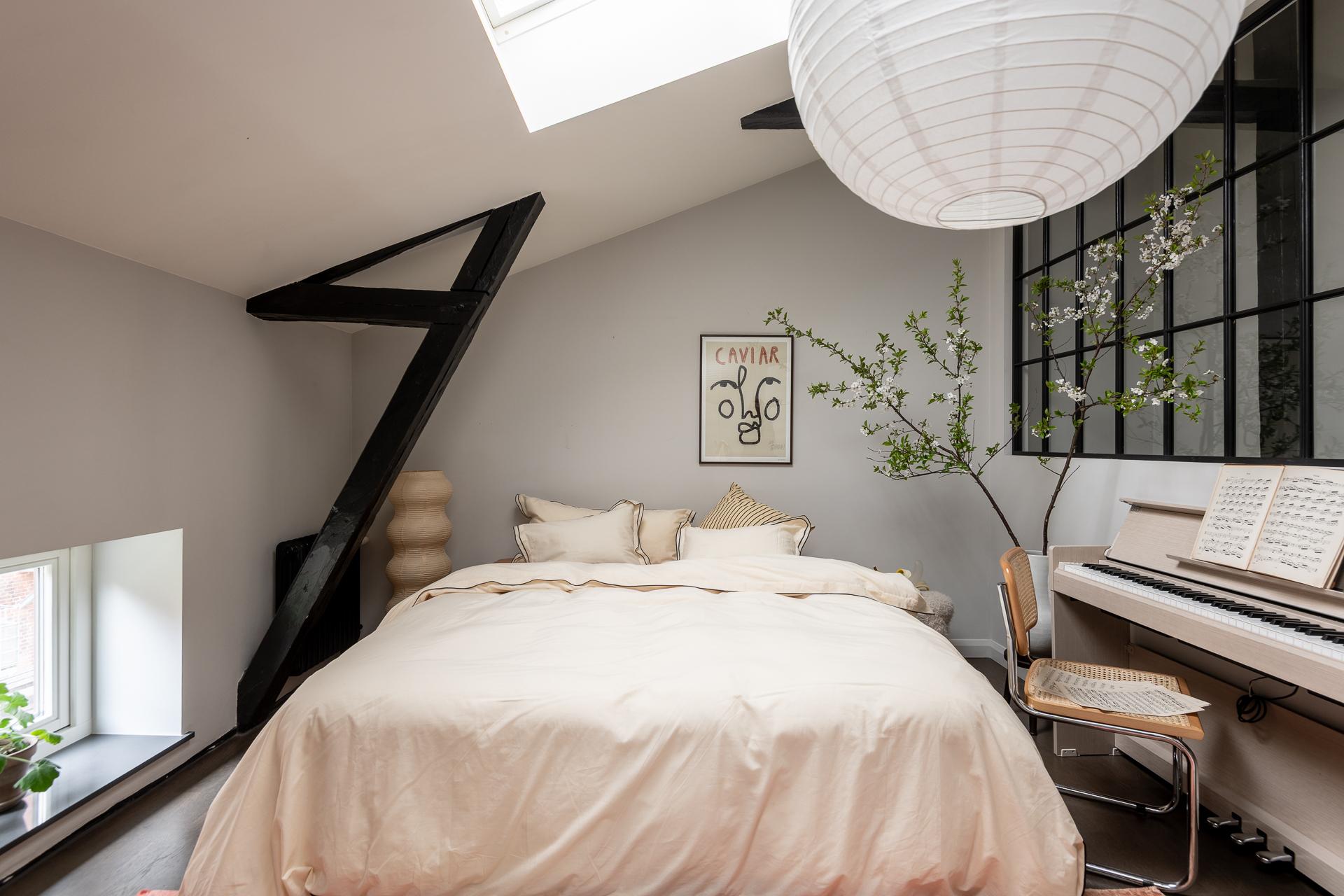 chambre avec fenêtre intérieure type verrière petit duplex 48m2 décoration scandinave chambre avec fenêtre intérieure type verrière petit duplex 48m2 décoration scandinave