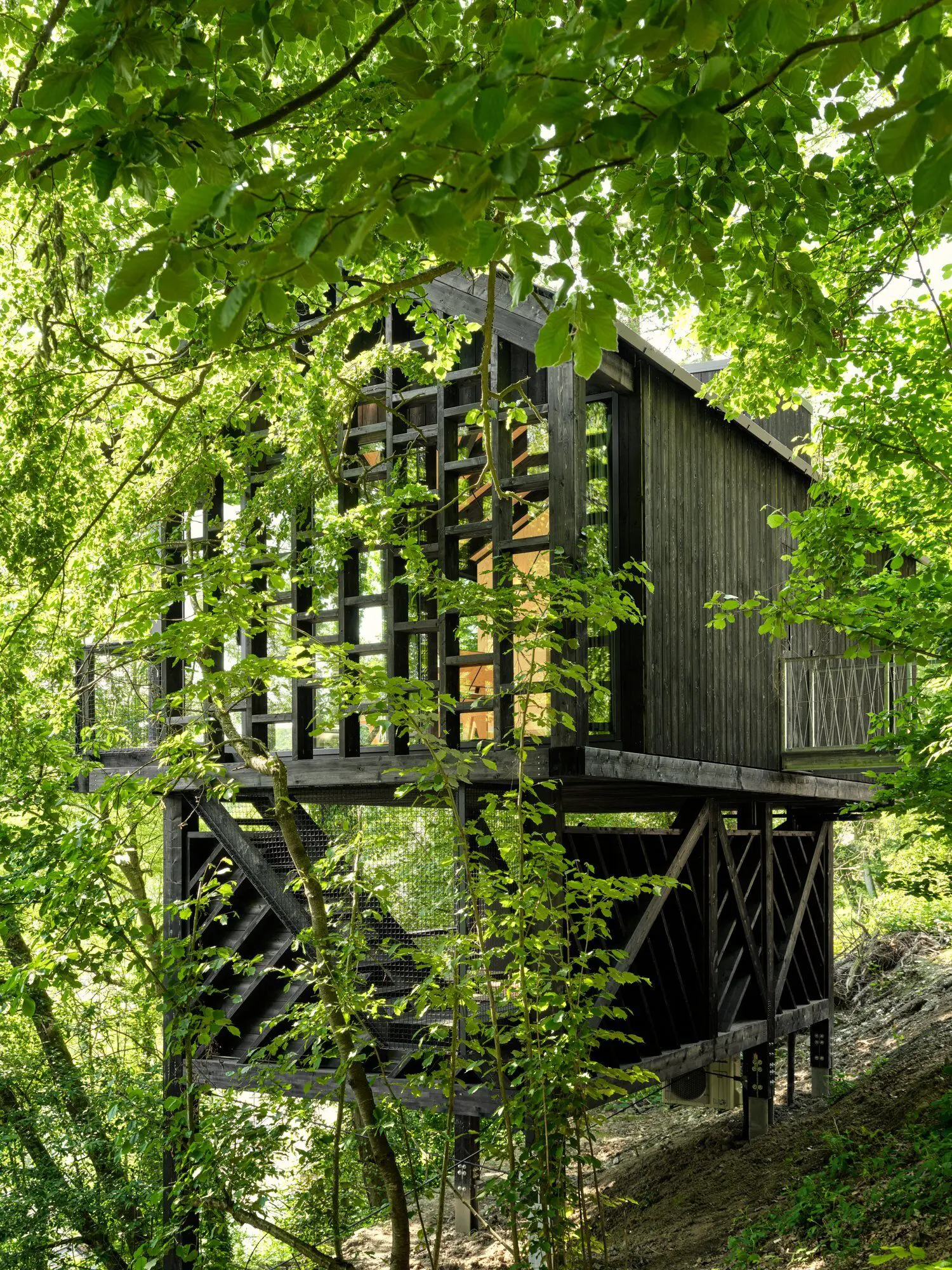 cabane en bois contemporaine dans la forêt des Ardennes Eagle par Hutstuf cabane en bois contemporaine dans la forêt des Ardennes Eagle par Hutstuf