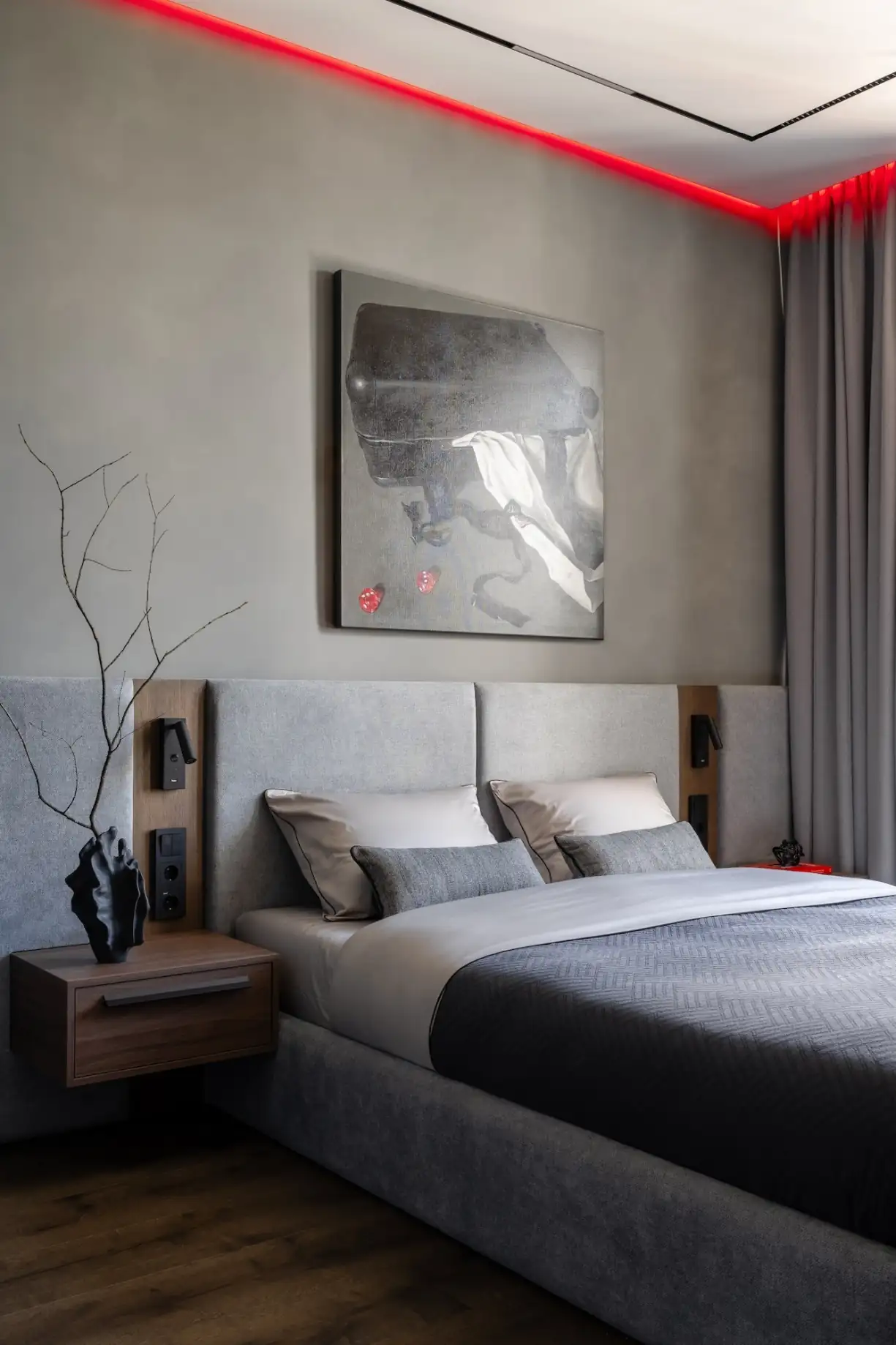 chambre décoration design grise studio 30m2 chambre décoration design grise studio 30m2