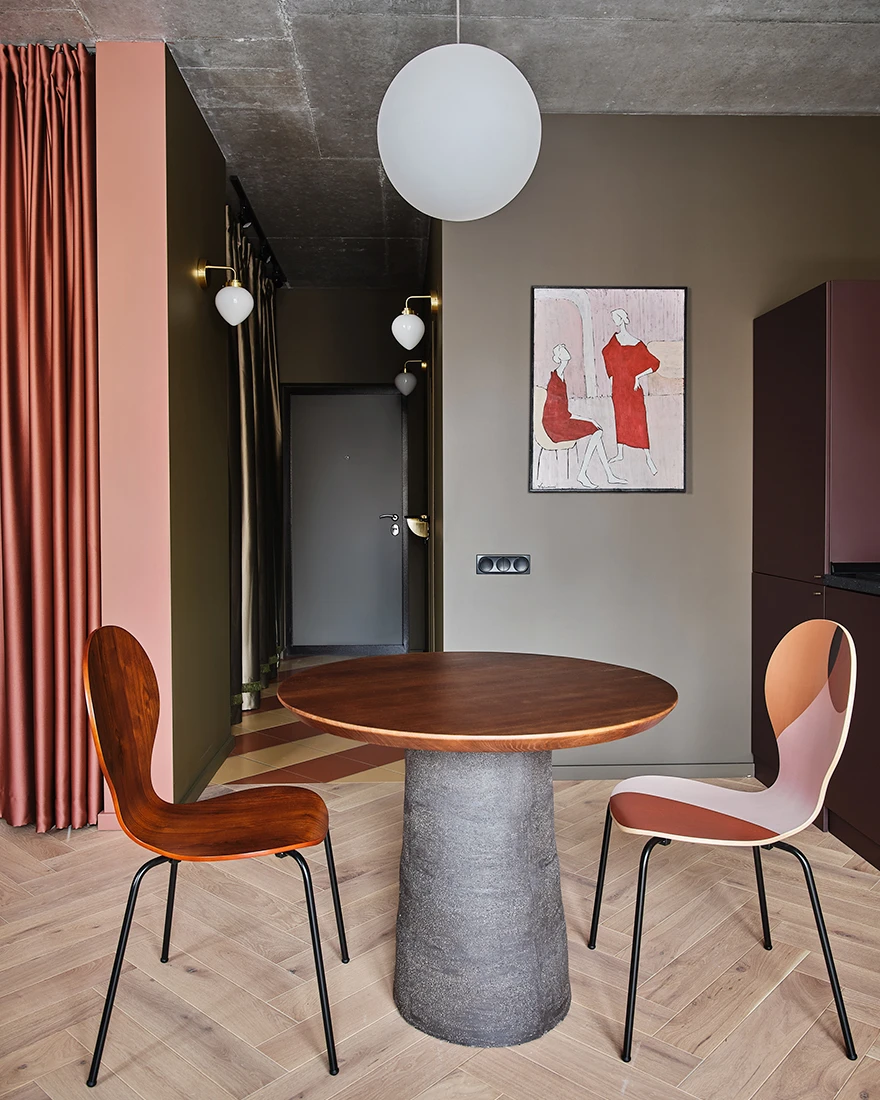 salle à manger appartement 40m2 décoration contemporaine colorée salle à manger appartement 40m2 décoration contemporaine colorée