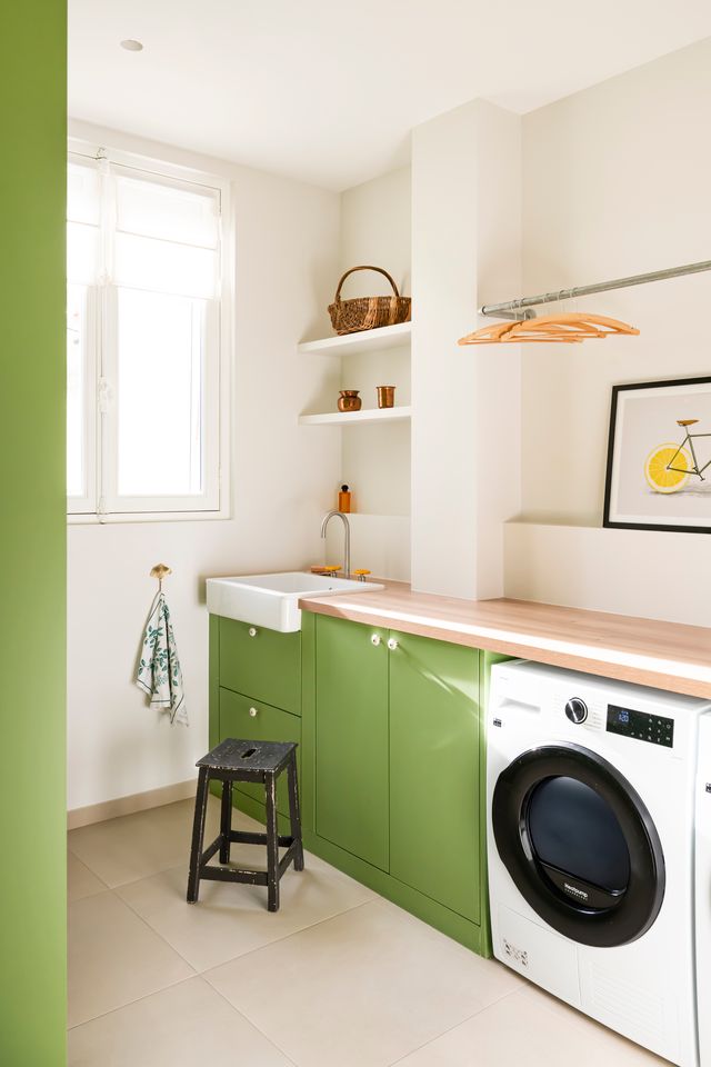 buanderie appartement Paris Photo : © Julien Pépy