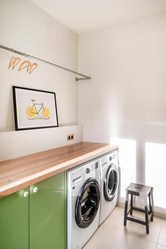 buanderie appartement Paris Photo : © Julien Pépy