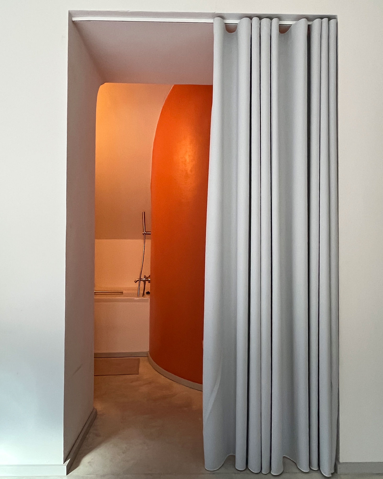salle de bain orange