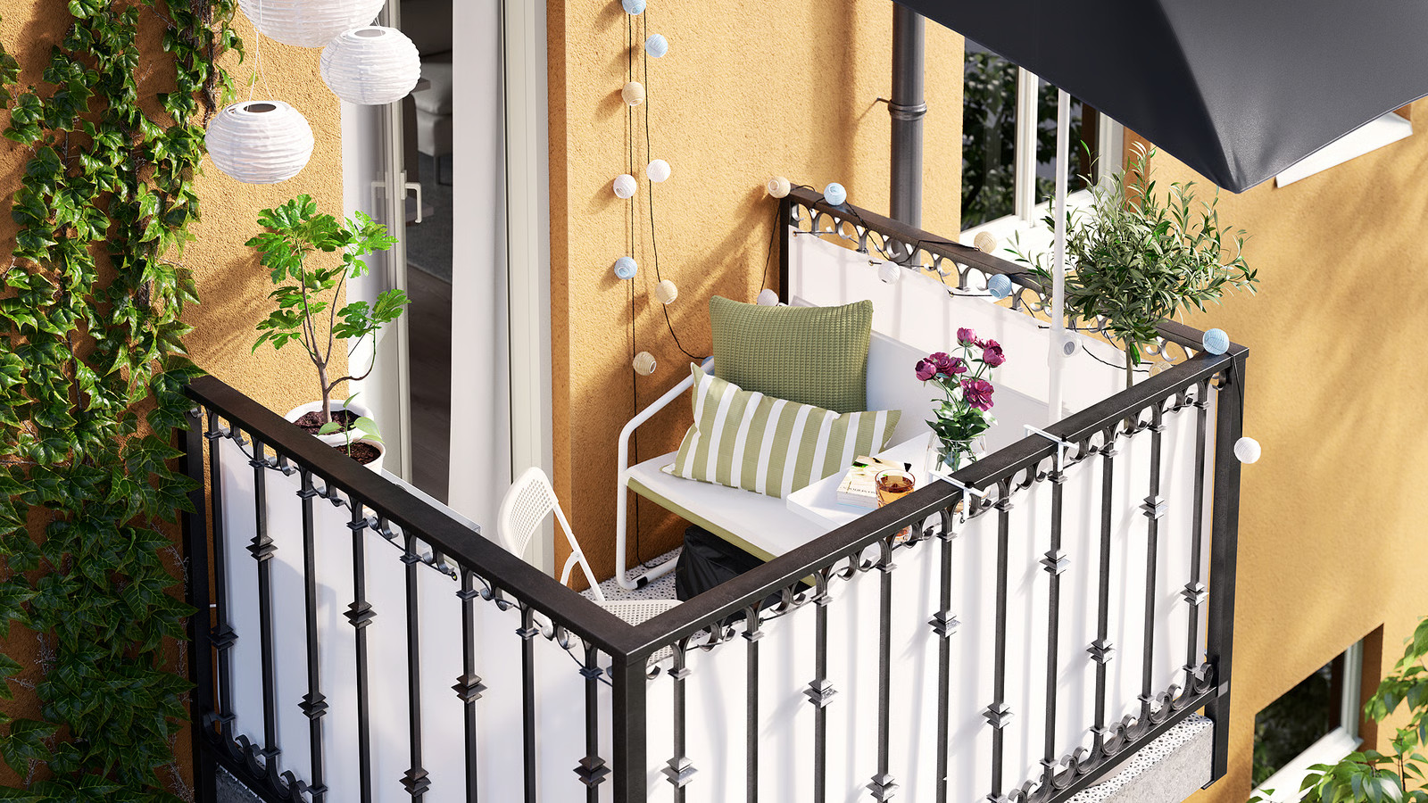 aménagement balcon étroit par IKEA aménagement balcon étroit par IKEA