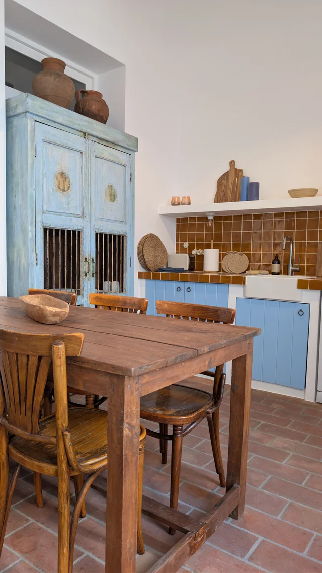 kitchen former fisherman’s house with a pool rustic decor Casa da Brica Portugal