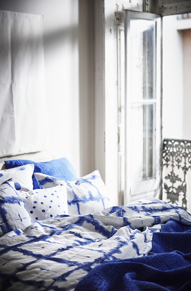 chambre bleue décoration contemporaine
