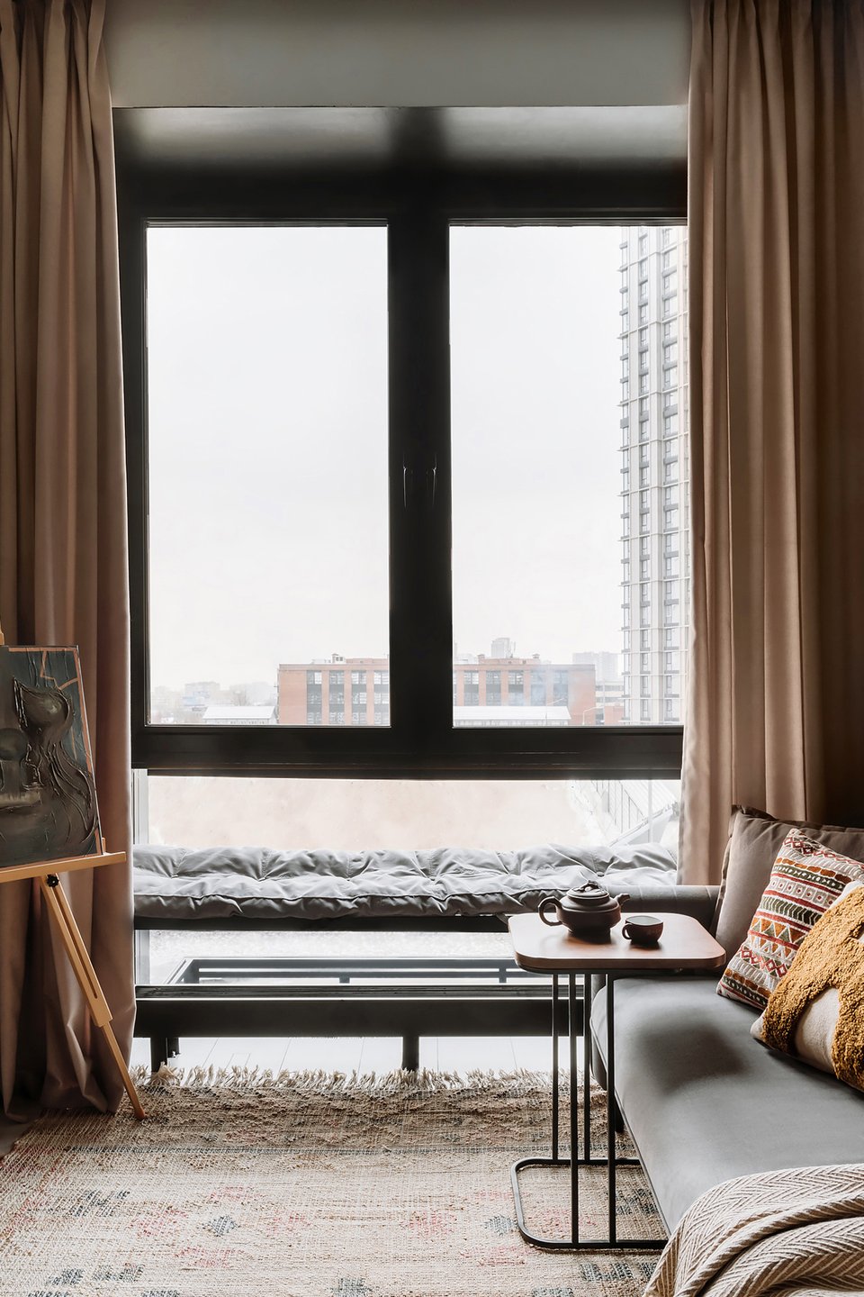 living room 60sqm apartment contemporary decor