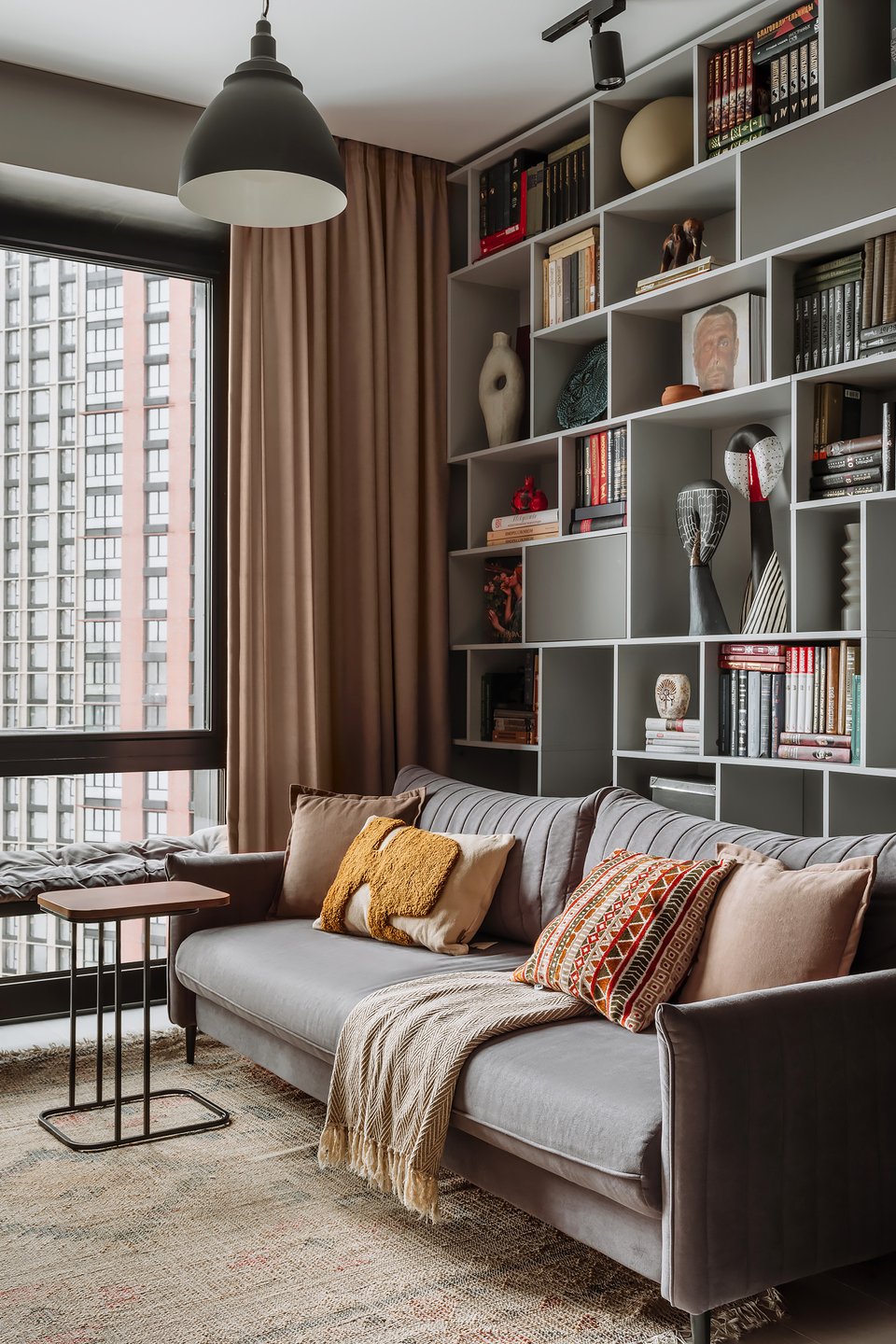 living room 60sqm apartment contemporary decor