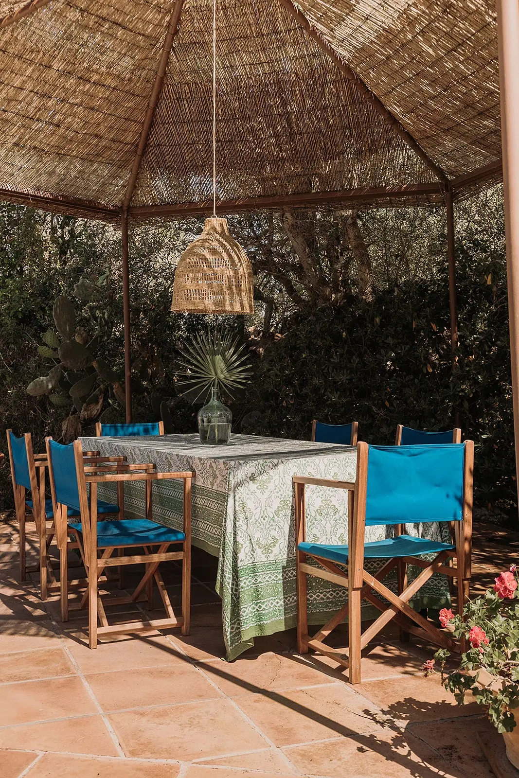 salle à manger extérieure finca du 19e siècle rénovée maison Minorque
