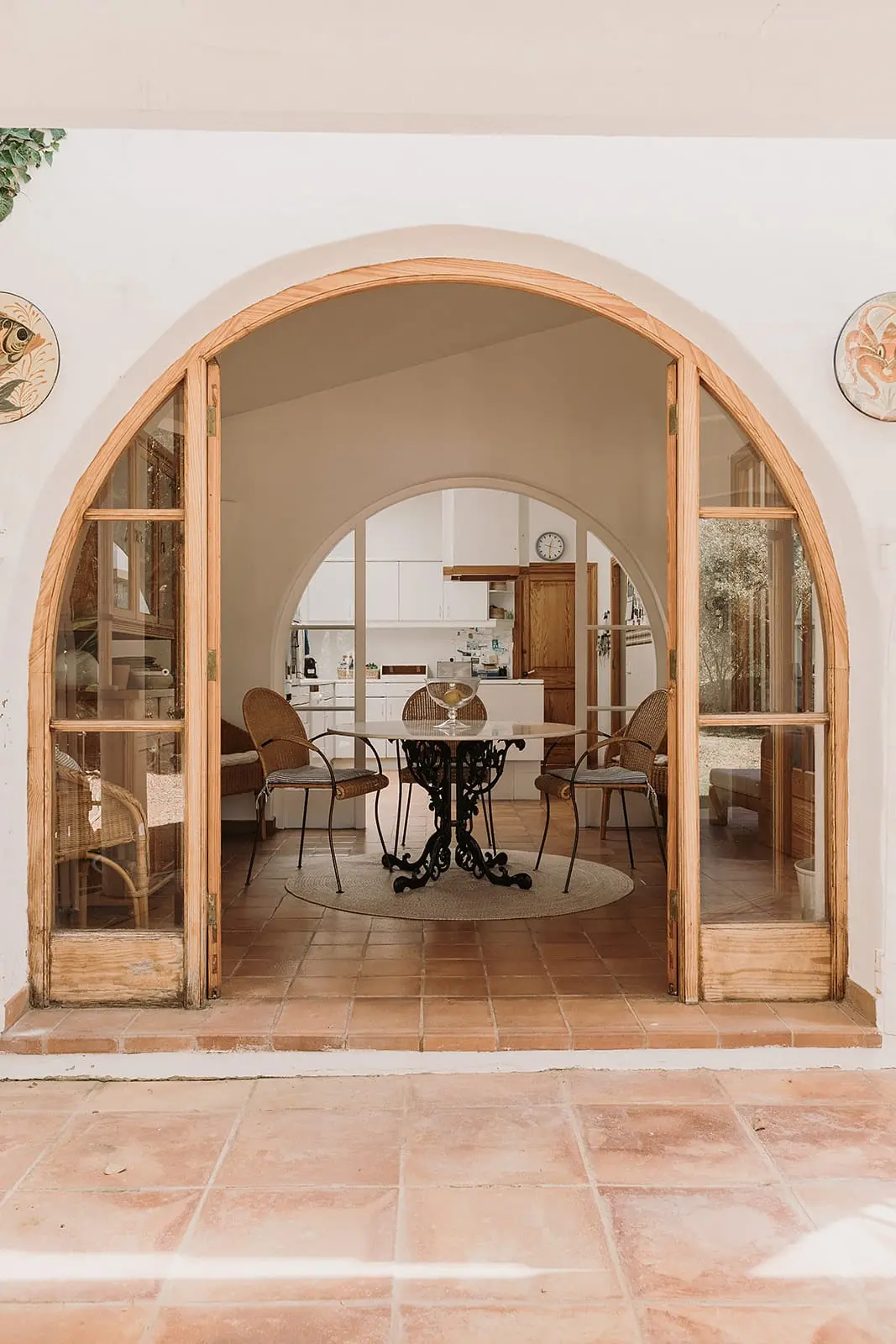 terrasse et petite salle à manger finca du 19e siècle rénovée maison Minorque