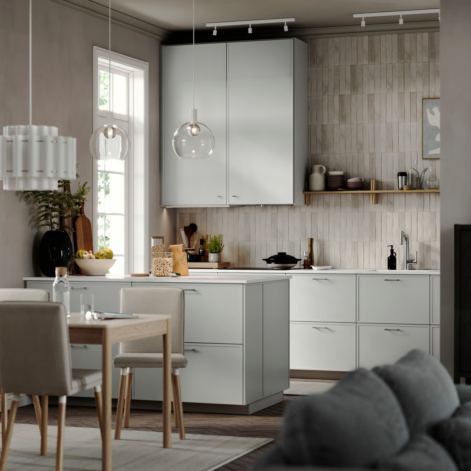 cuisine grise ouverte IKEA cuisine grise ouverte IKEA