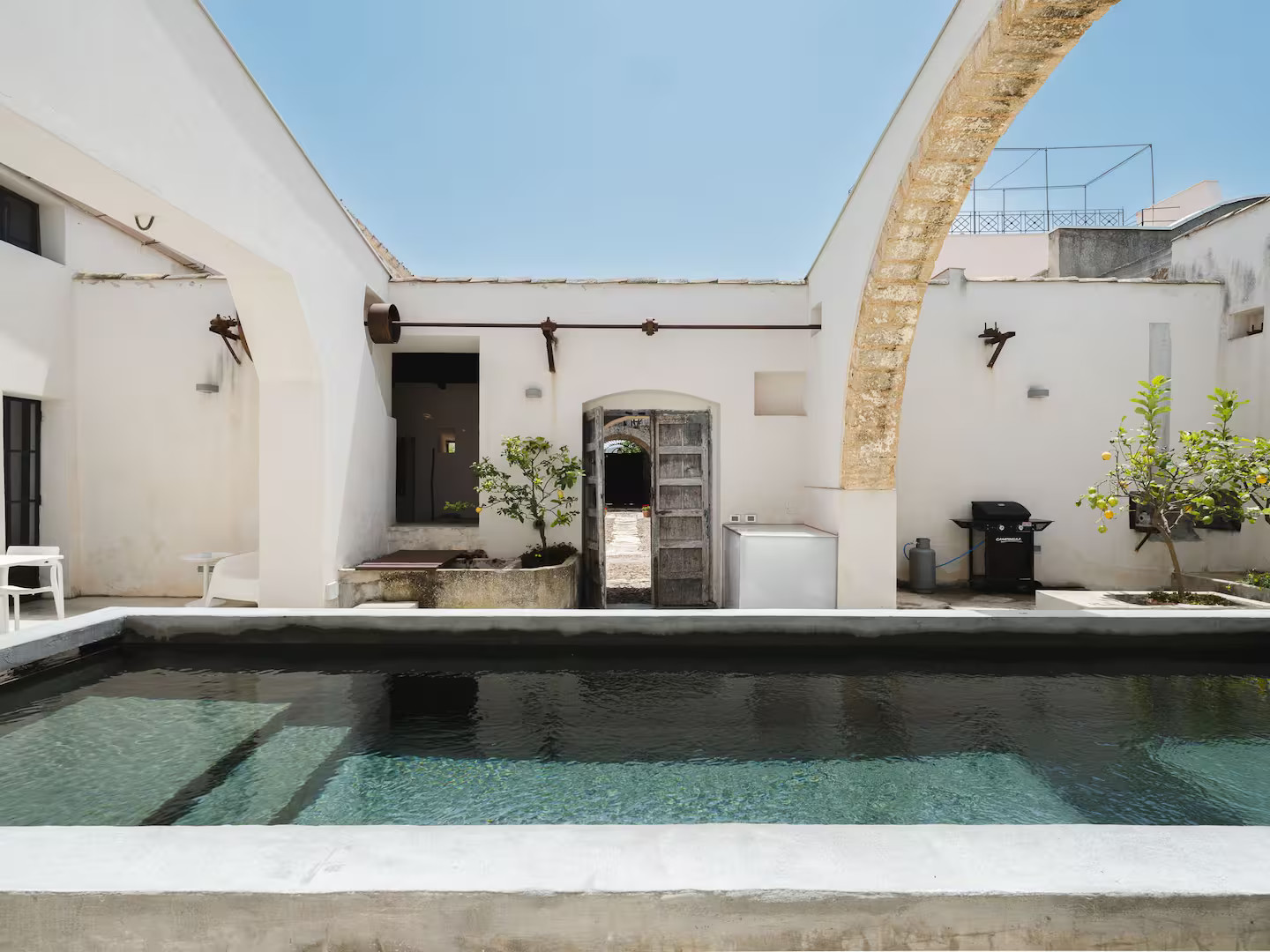 terrasse avec piscine duplex en Sicile Baglio Cappello 