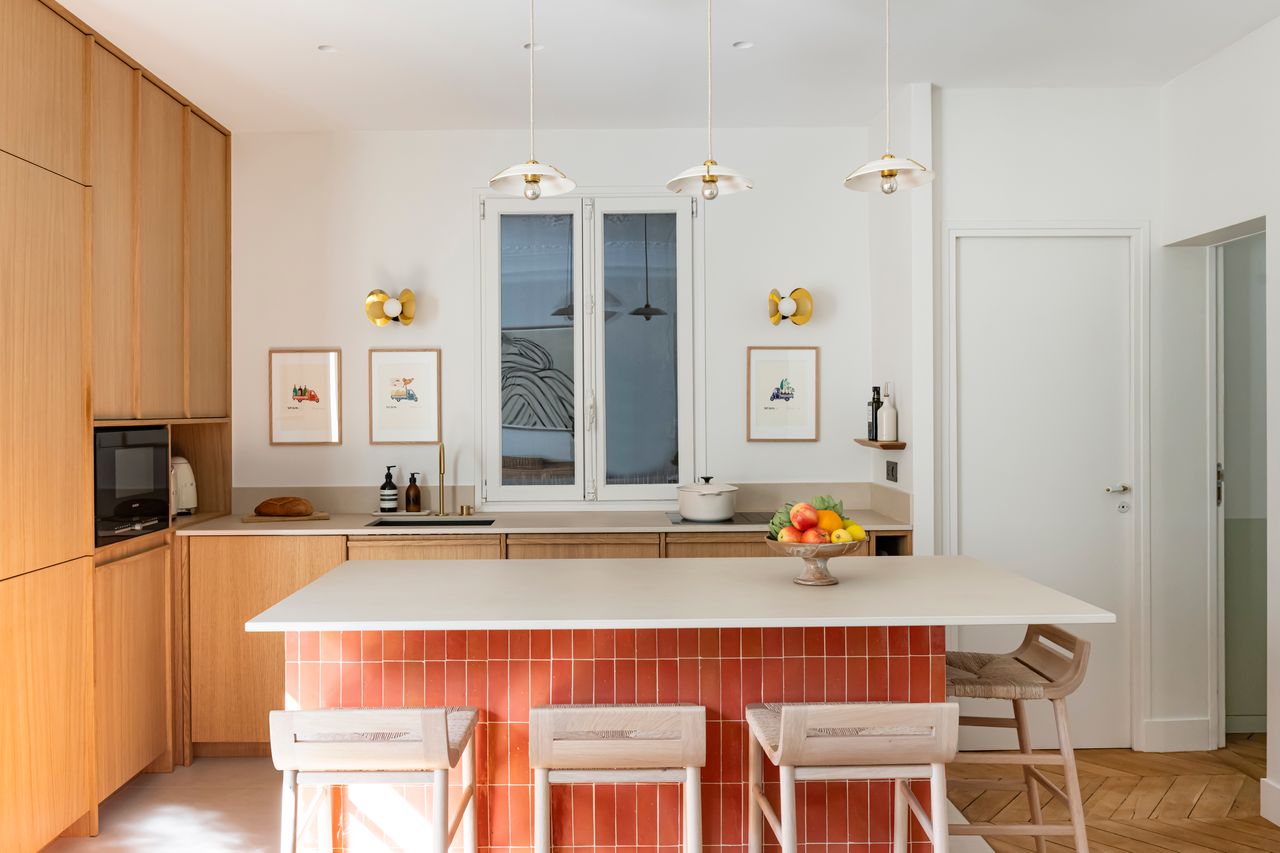 cuisine appartement de 115m2 à Paris décoration contemporaine Photo : ©Julien Pépy