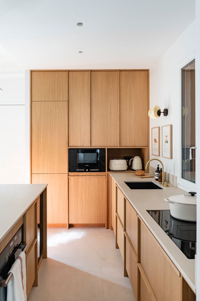 cuisine appartement de 115m2 à Paris décoration contemporaine Photo : ©Julien Pépy
