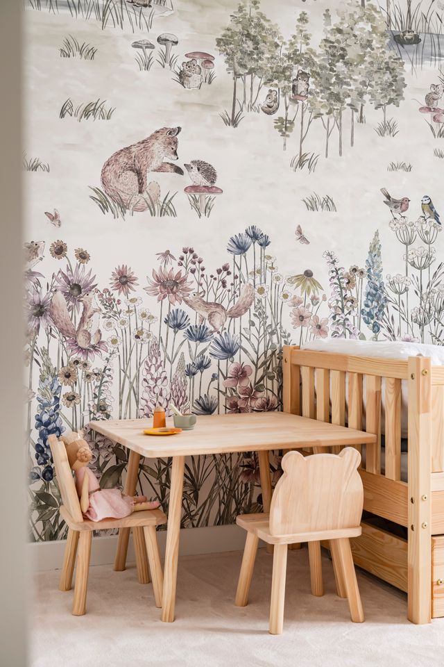 chambre enfant papier-peint panoramique décoration contemporaine appartement Paris Photo : ©Julien Pépy chambre enfant papier-peint panoramique décoration contemporaine appartement Paris Photo : ©Julien Pépy
