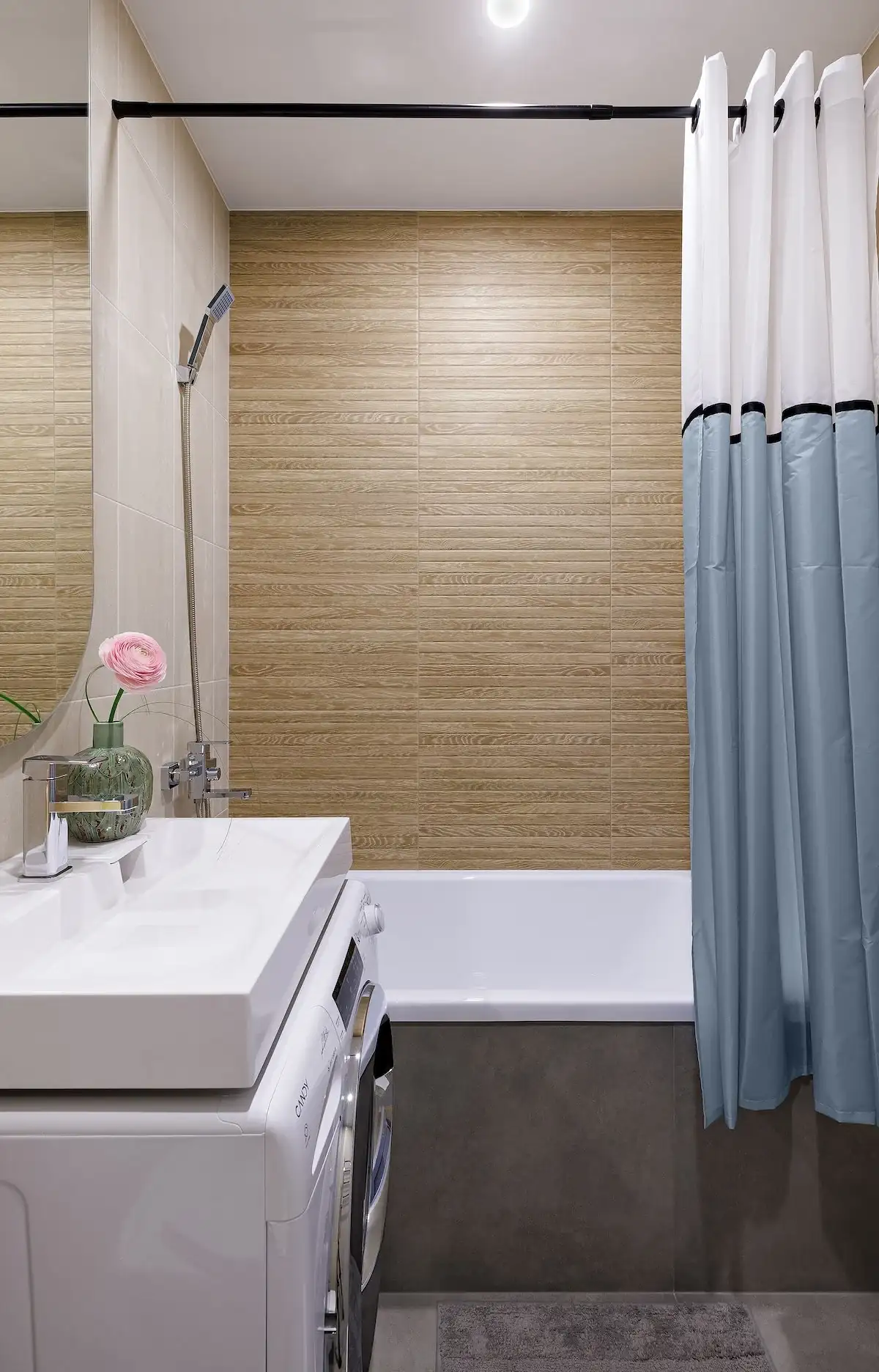 salle de bain dans studio 26m2 décoration contemporaine