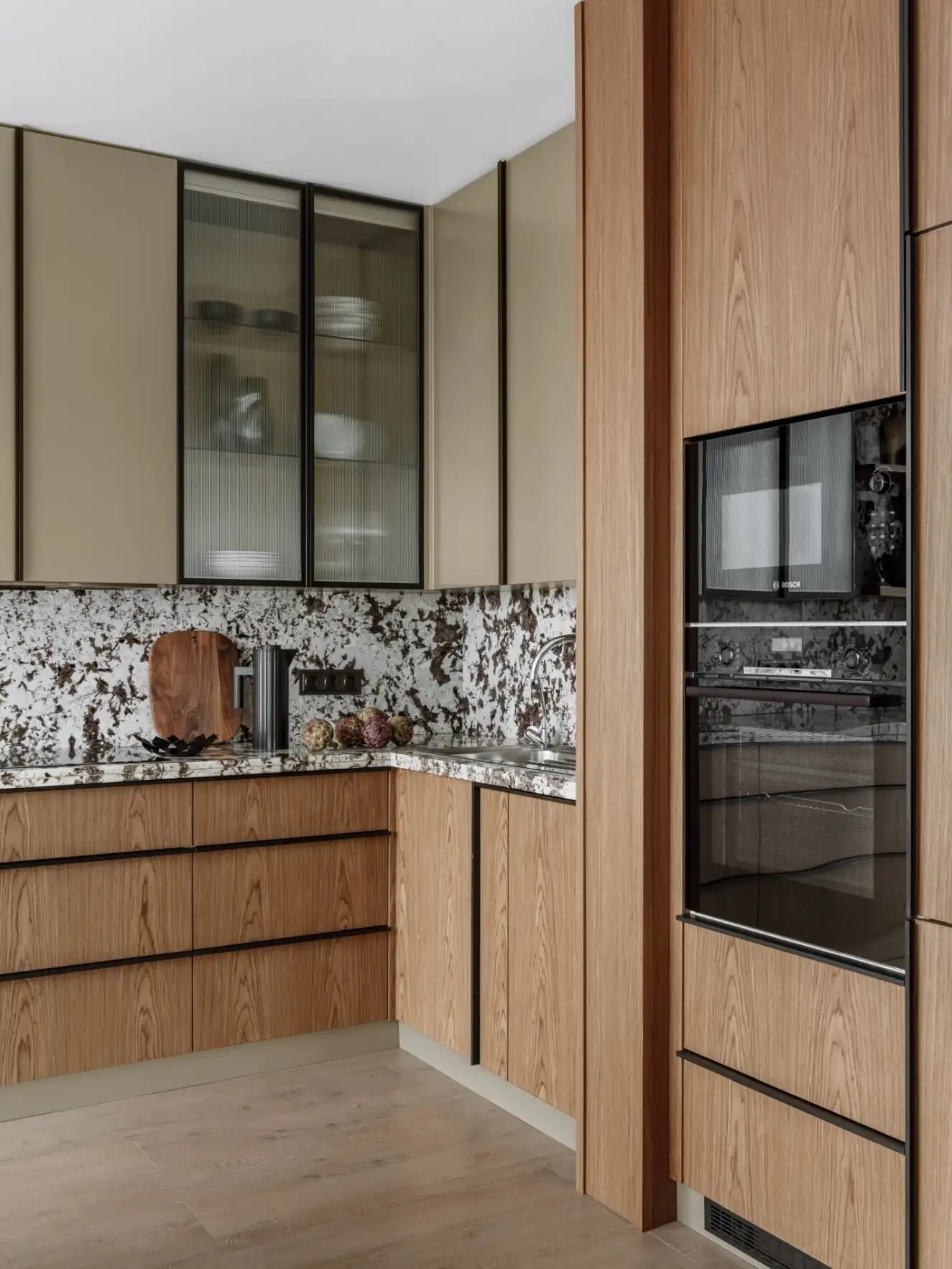 wood and marble kitchen contemporary decor 87sqm apartment wood and marble kitchen contemporary decor 87sqm apartment