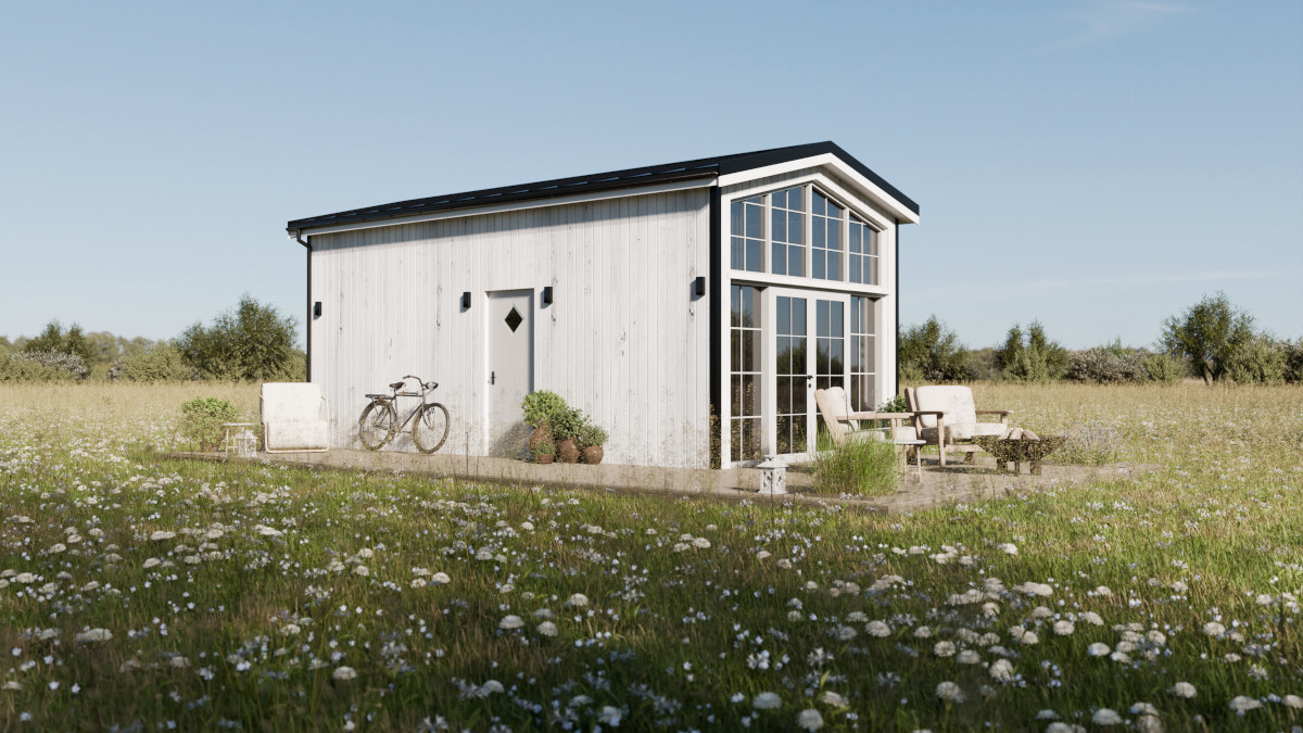 mini maison 39m2 Lucia par Vagabond Haven façade blanche