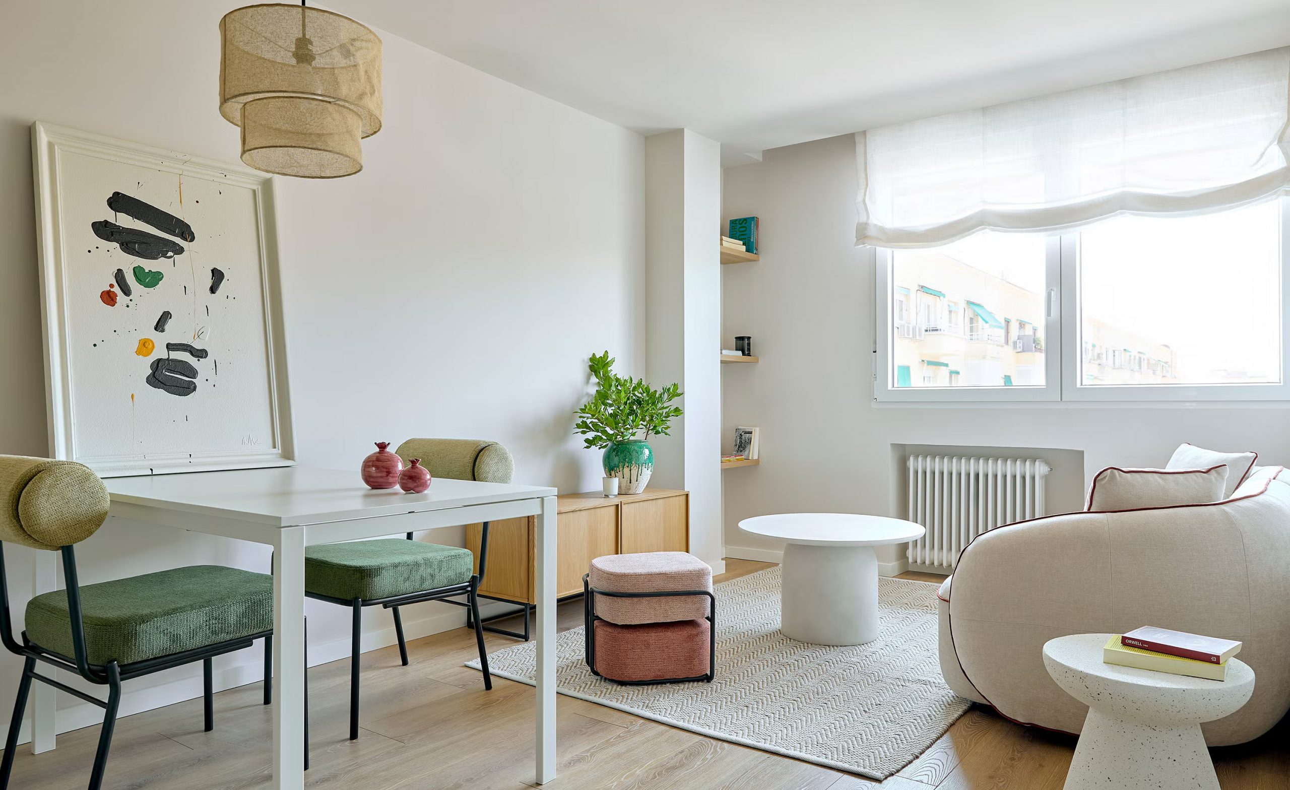 salon décoration contemporaine deux-pièces 40m2 Italie
