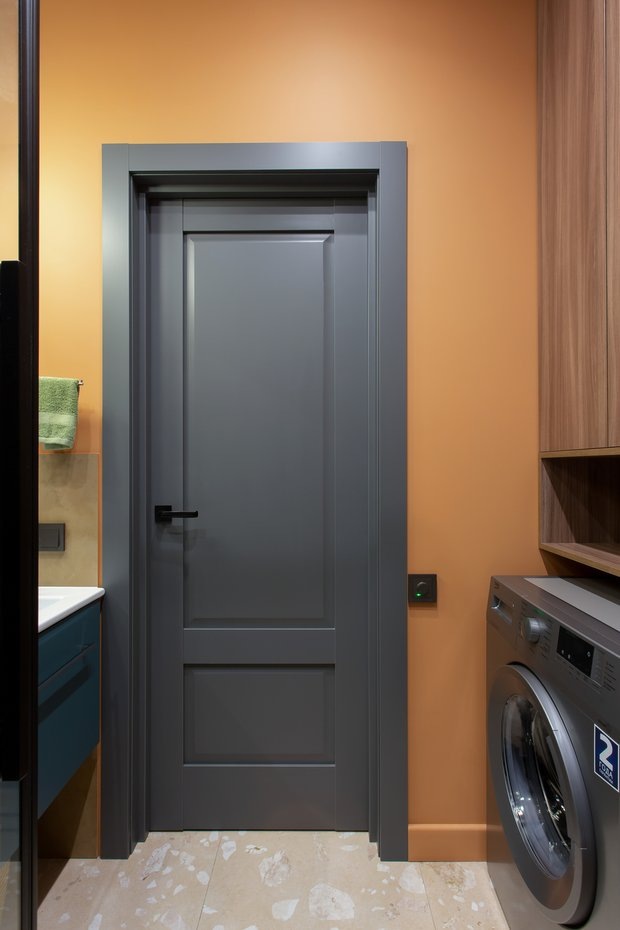 salle de bain orange et grise studio 28m2 avec alcove salle de bain orange et grise studio 28m2 avec alcove