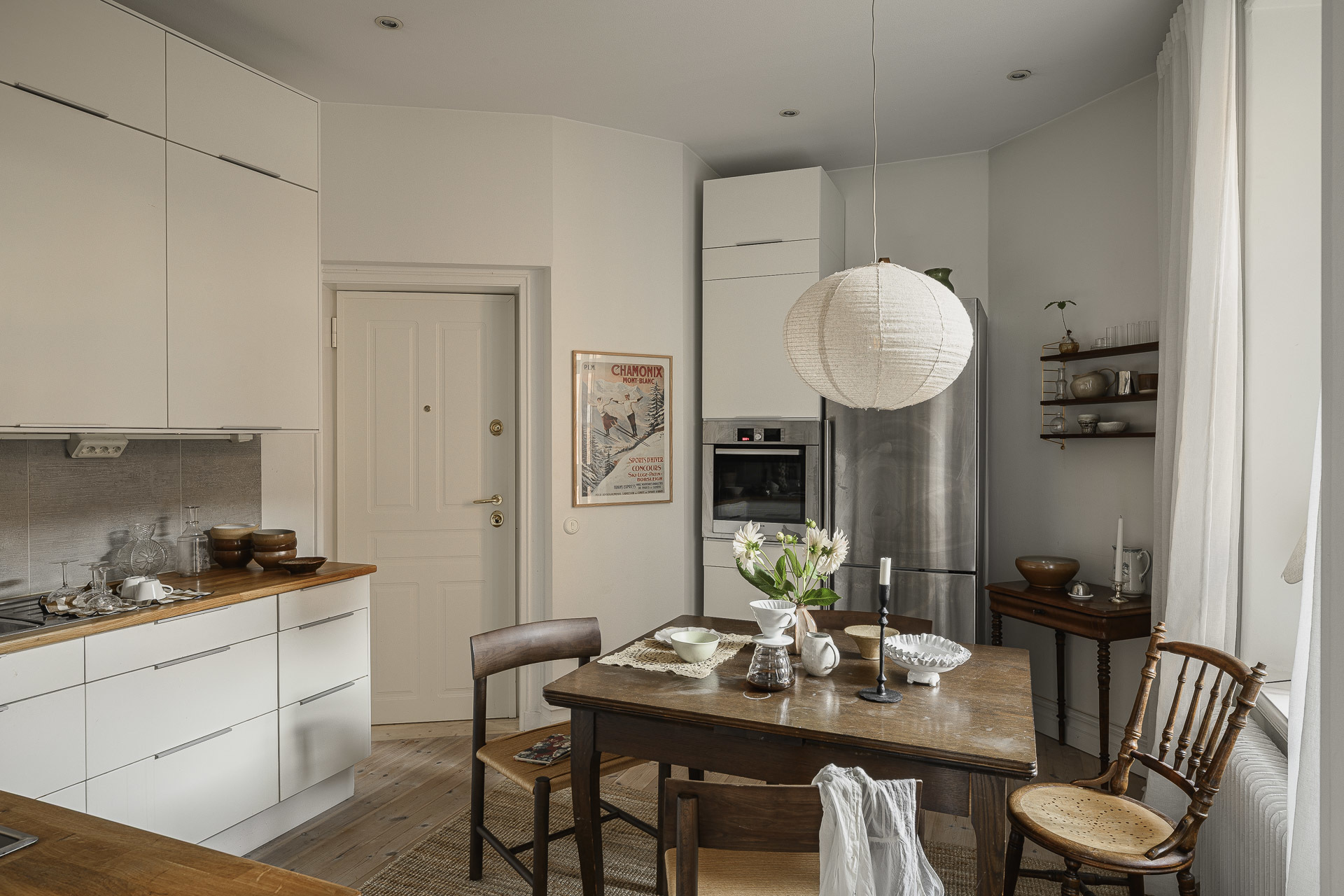 cuisine avec salle à manger appartement 1900 décoration scandinave