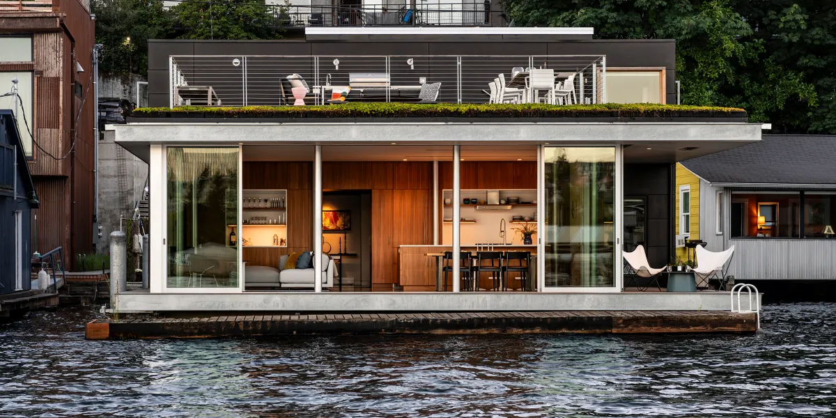 houseboat Seattle décoration contemporaine