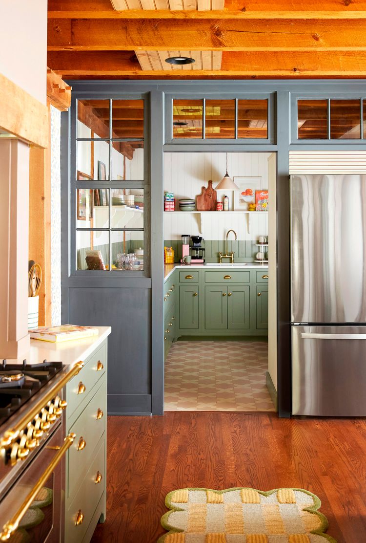 green kitchen in country house green kitchen in country house