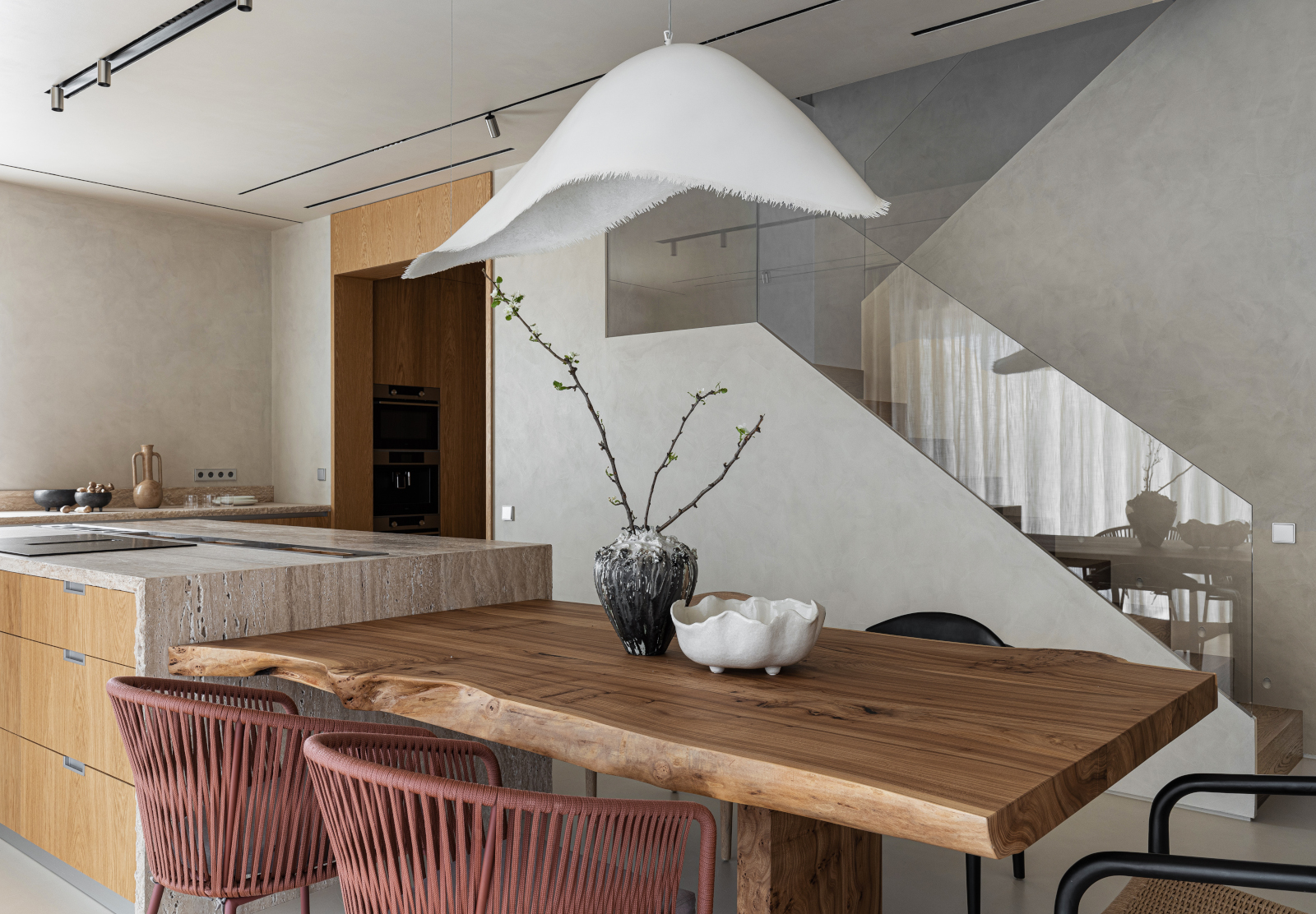 cuisine bois design décoration contemporaine neutre