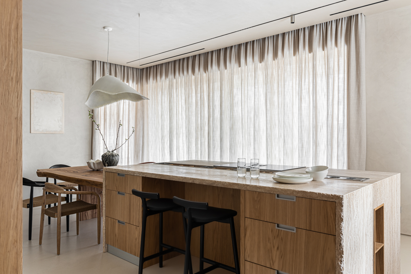 cuisine bois design décoration contemporaine neutre