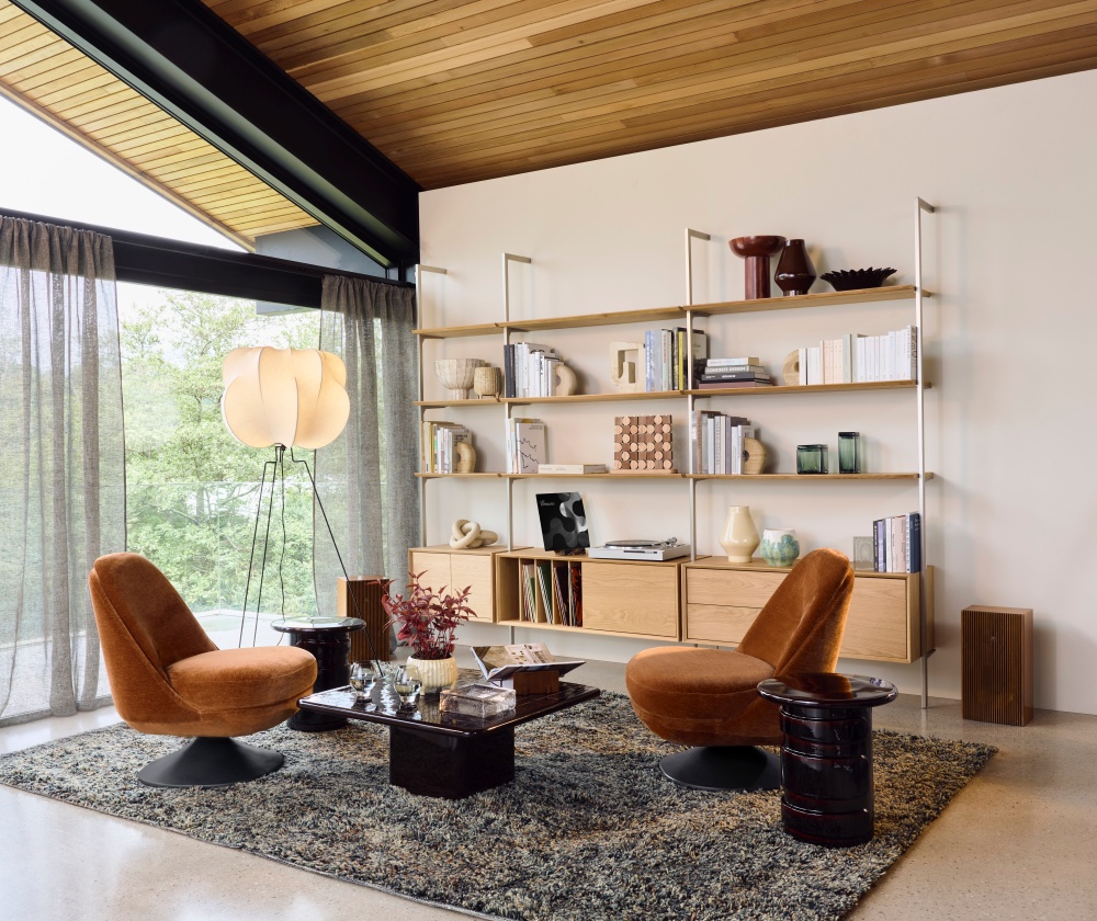 salon maison contemporaine avec baie vitrée collection AMPM 2026/2027 automne hiver