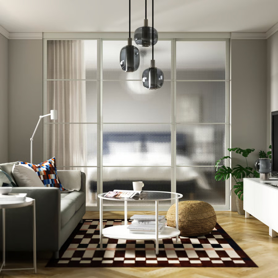 porte dressing verrière IKEA coulissante verre et acier blanc porte dressing verrière IKEA coulissante verre et acier blanc