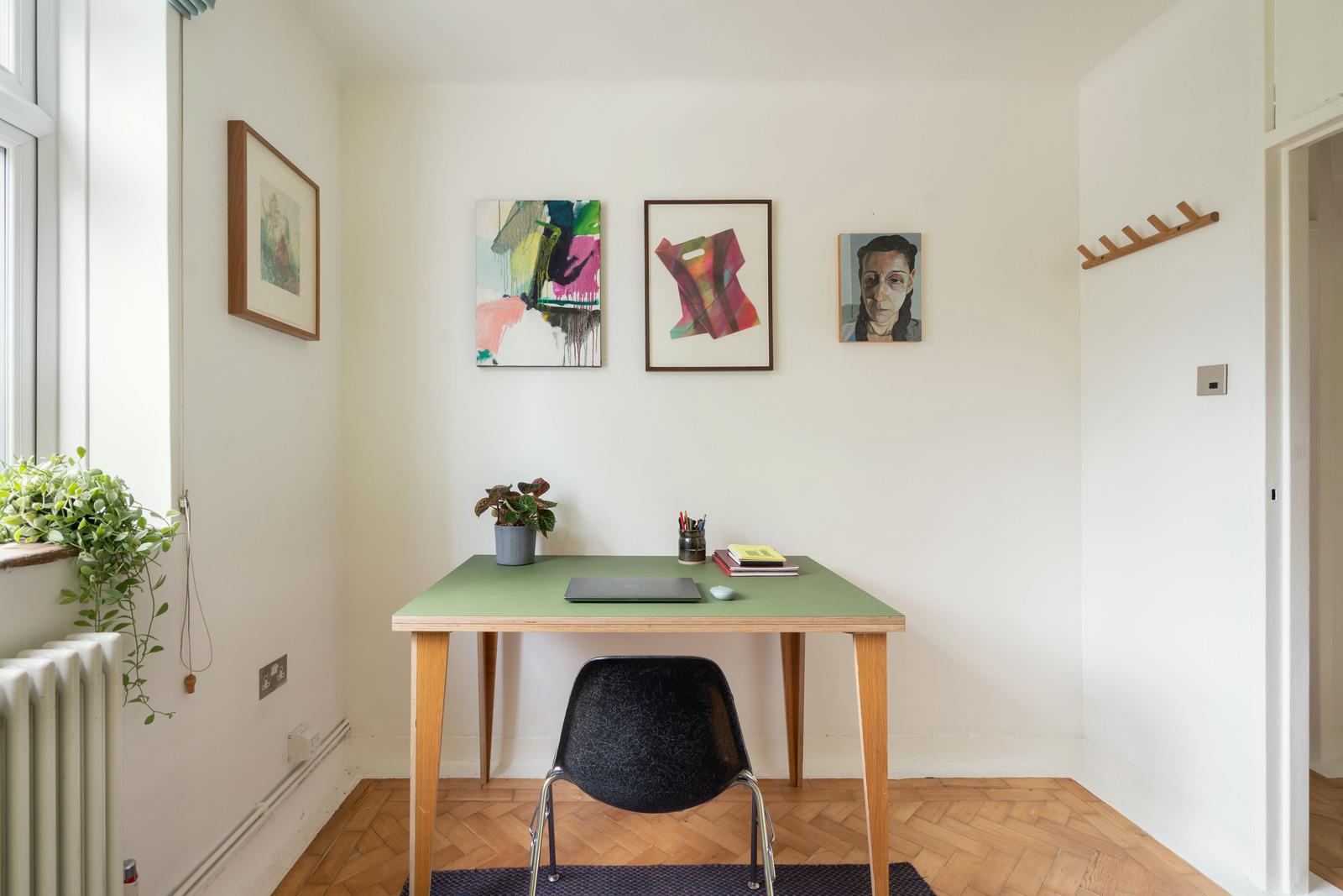 bureau appartement mid-century décoration contemporaine Londres