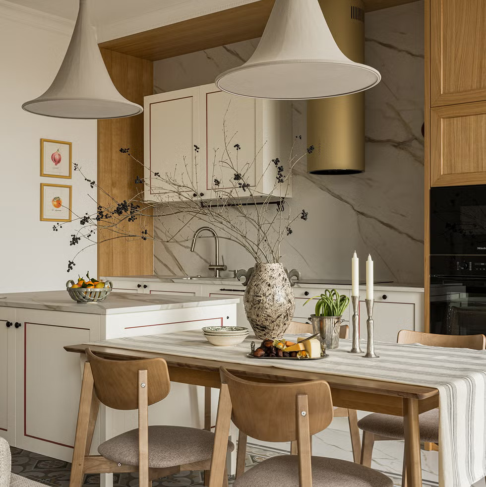 cuisine ivoire et bois décoration contemporaine cuisine ivoire et bois décoration contemporaine