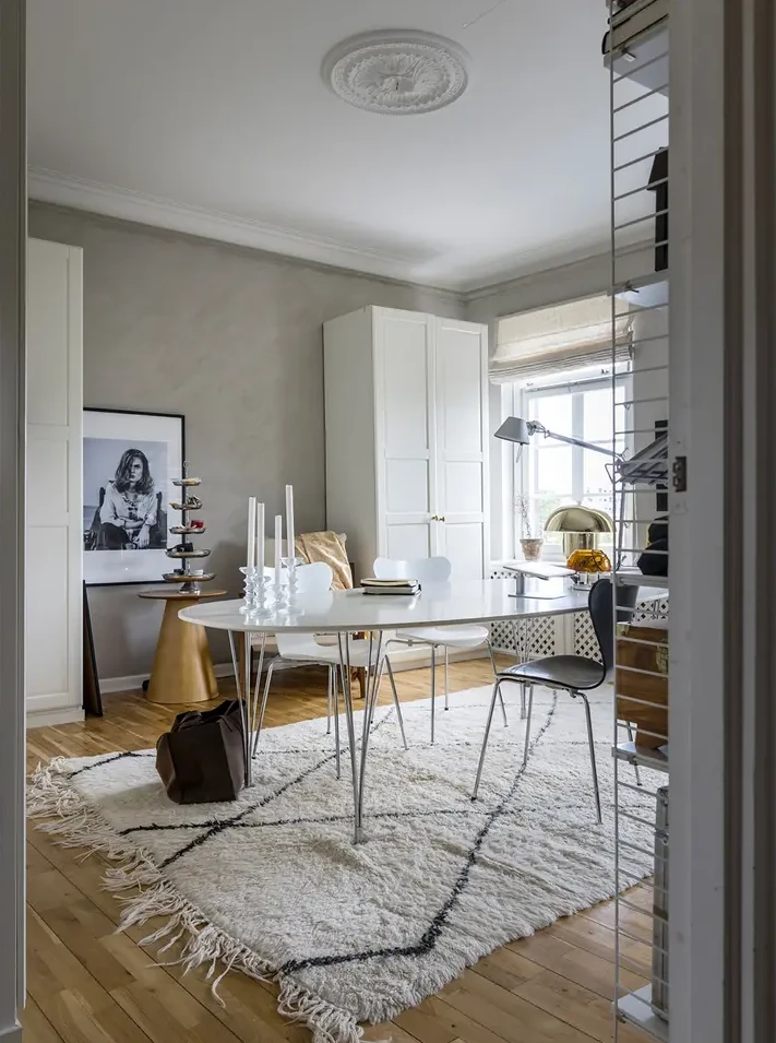 salle à manger design appartement de 98m2 décoration scandinave éclectique