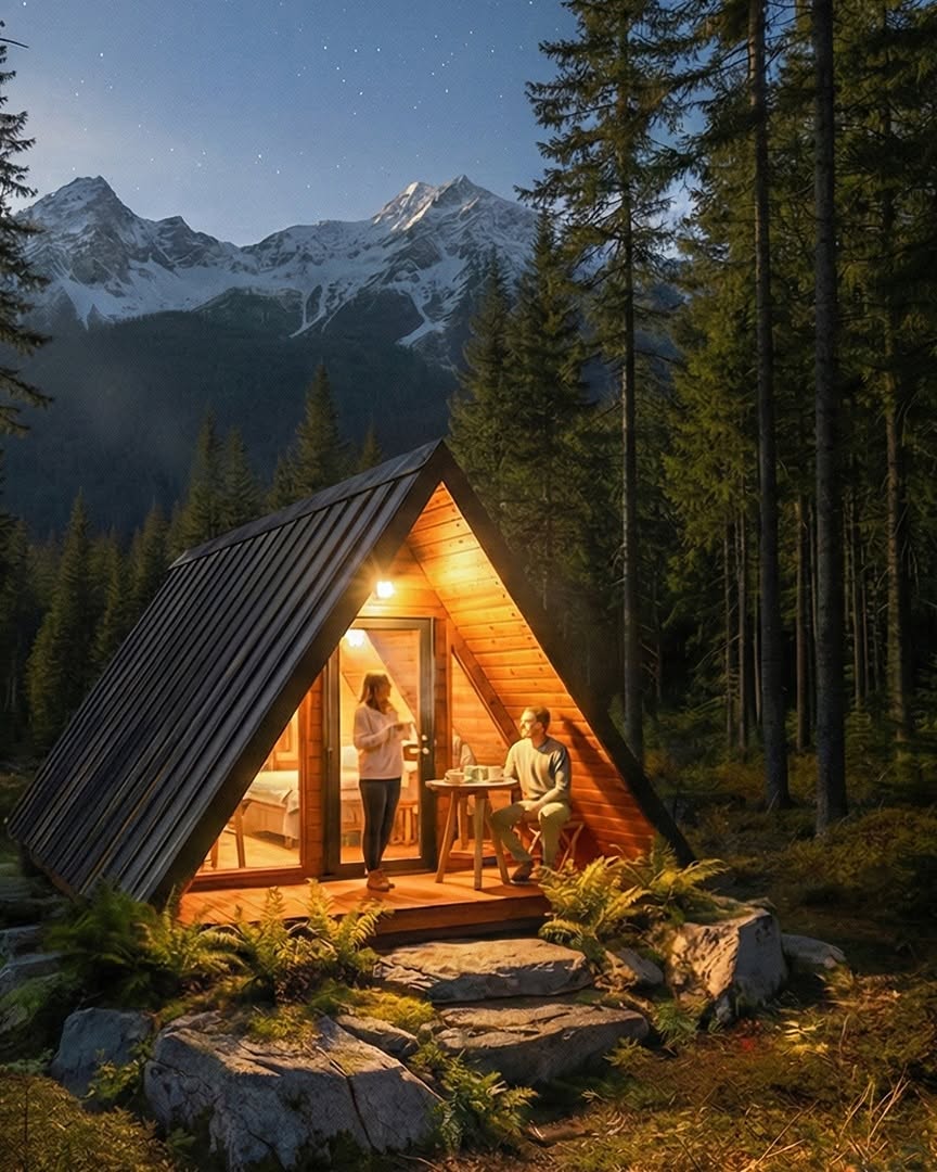 chalet A-Frame France mini maison 28m2 Cistébois