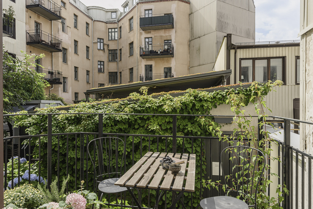 balcon sur cour studio 40m2 décoration scandinave