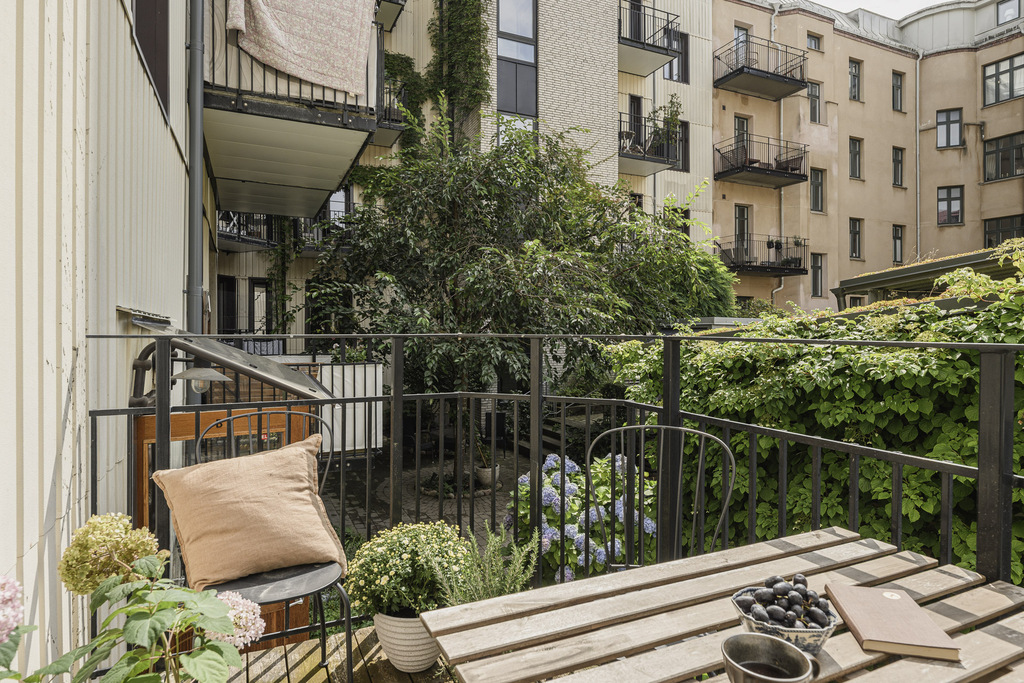 balcon sur cour studio 40m2 décoration scandinave