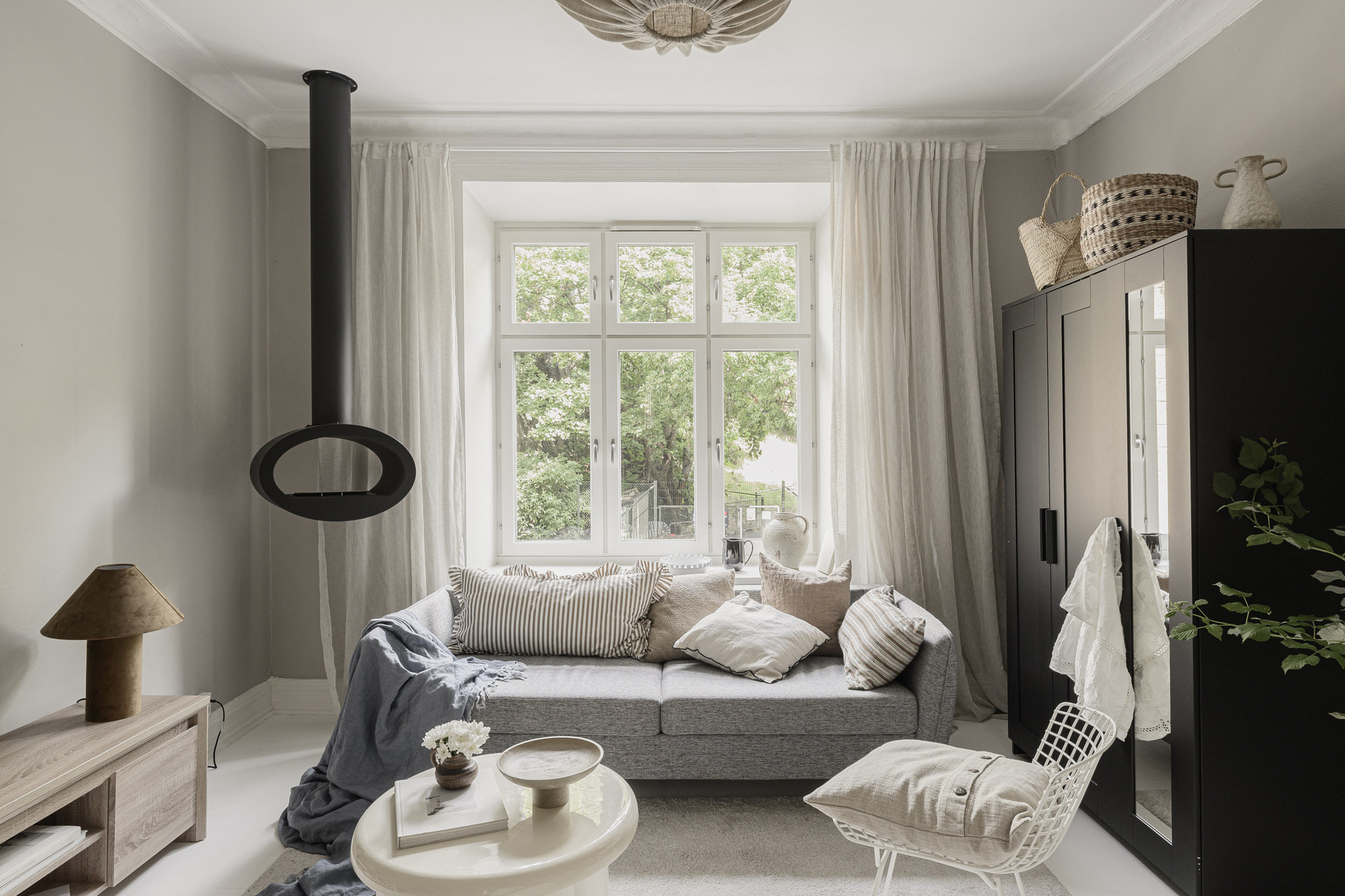 salon chambre studio 40m2 décoration scandinave