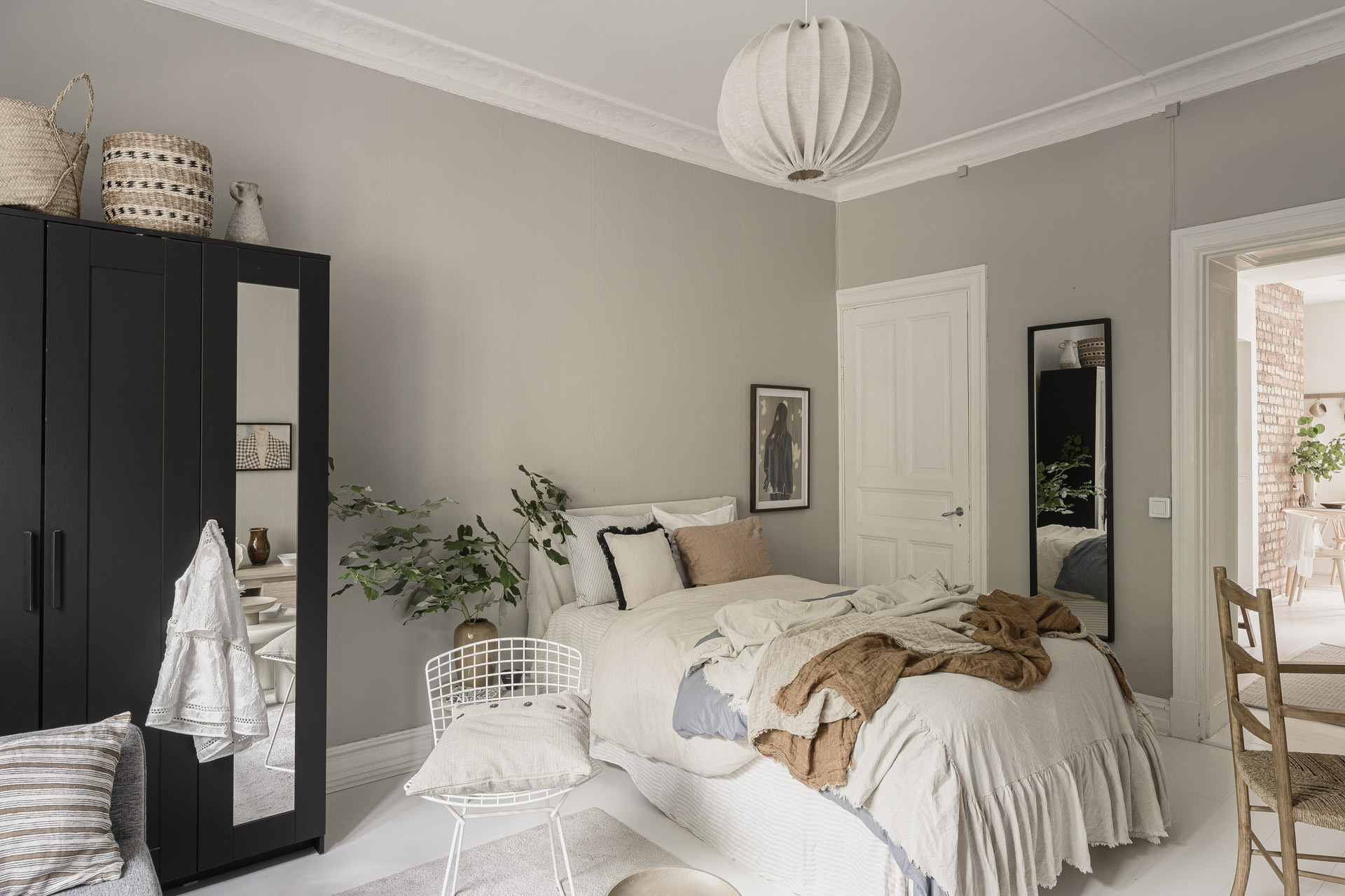 chambre studio 40m2 décoration scandinave