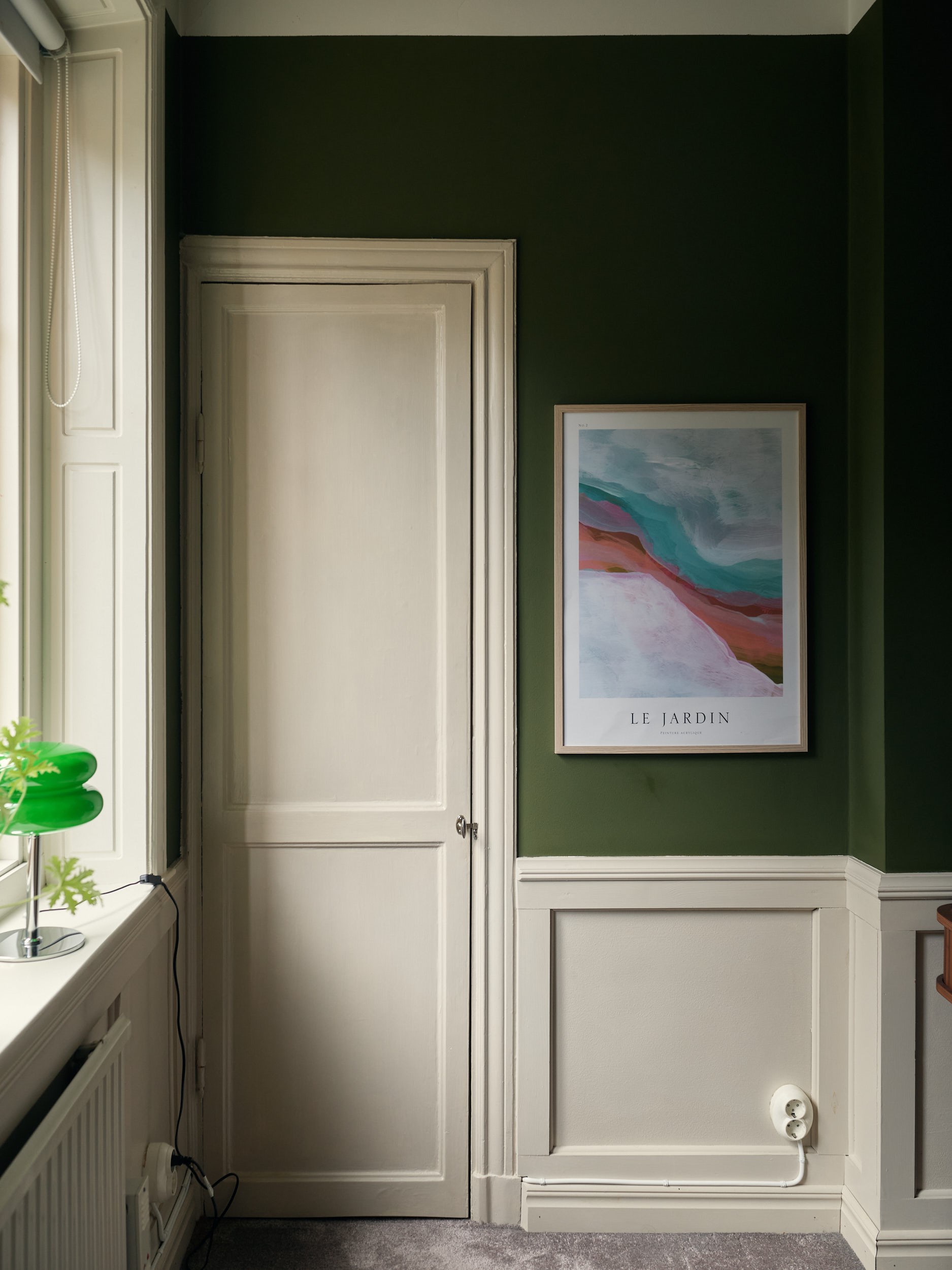 bedroom green walls 58sqm apartment Scandinavian decor bedroom green walls 58sqm apartment Scandinavian decor