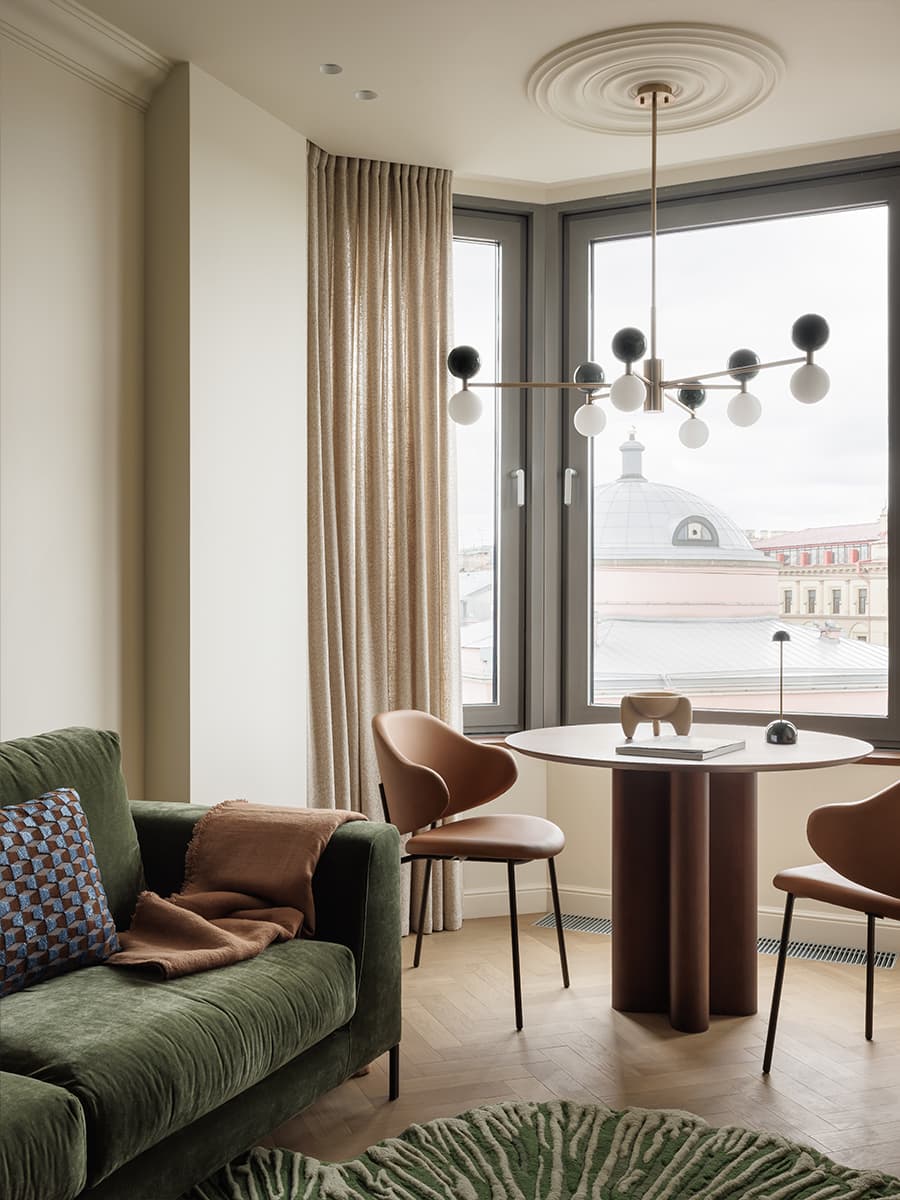 salon et salle à manger décoration contemporaine petit appartement de 46m2